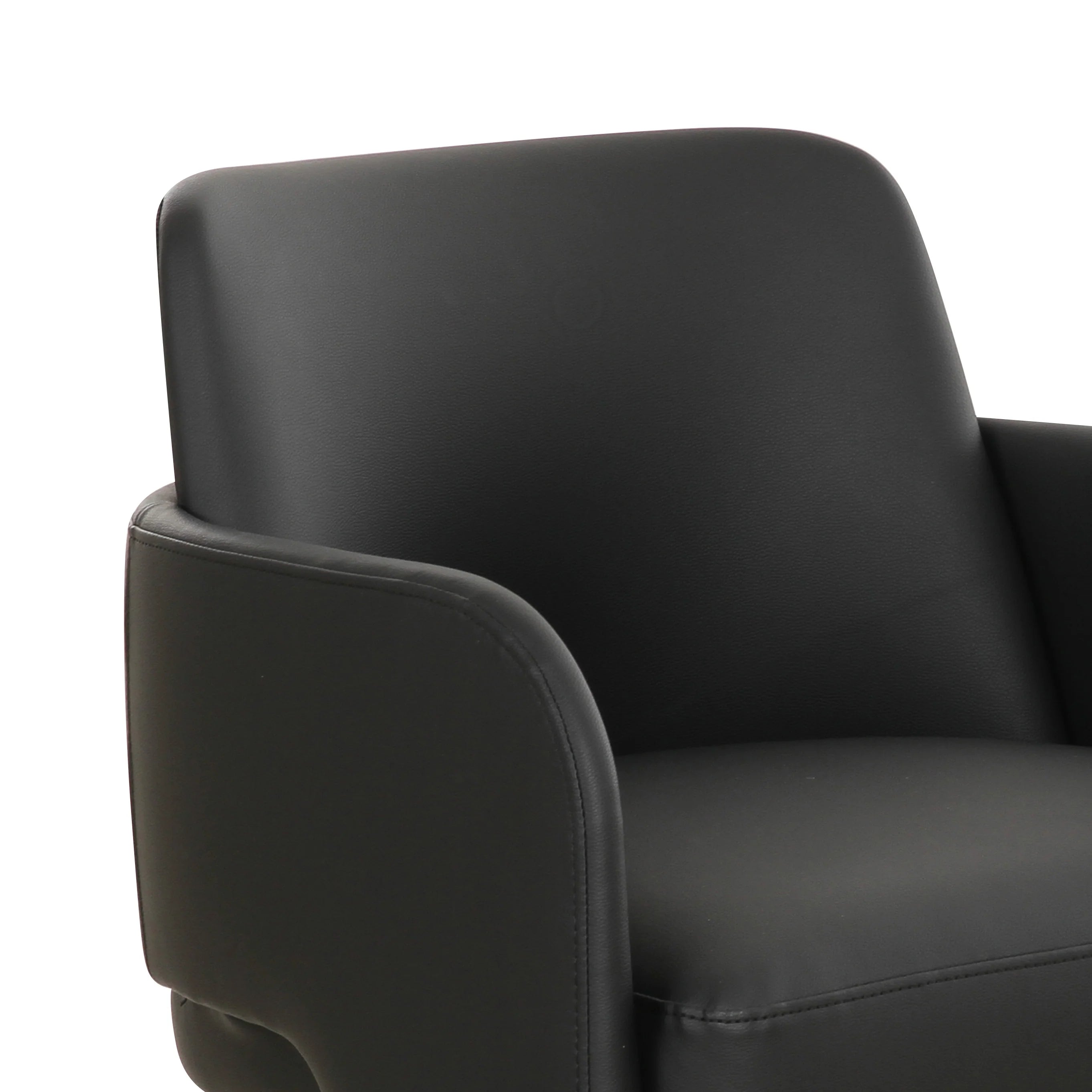 Chaise de salle à manger en cuir végétalien Leo Cream Performance