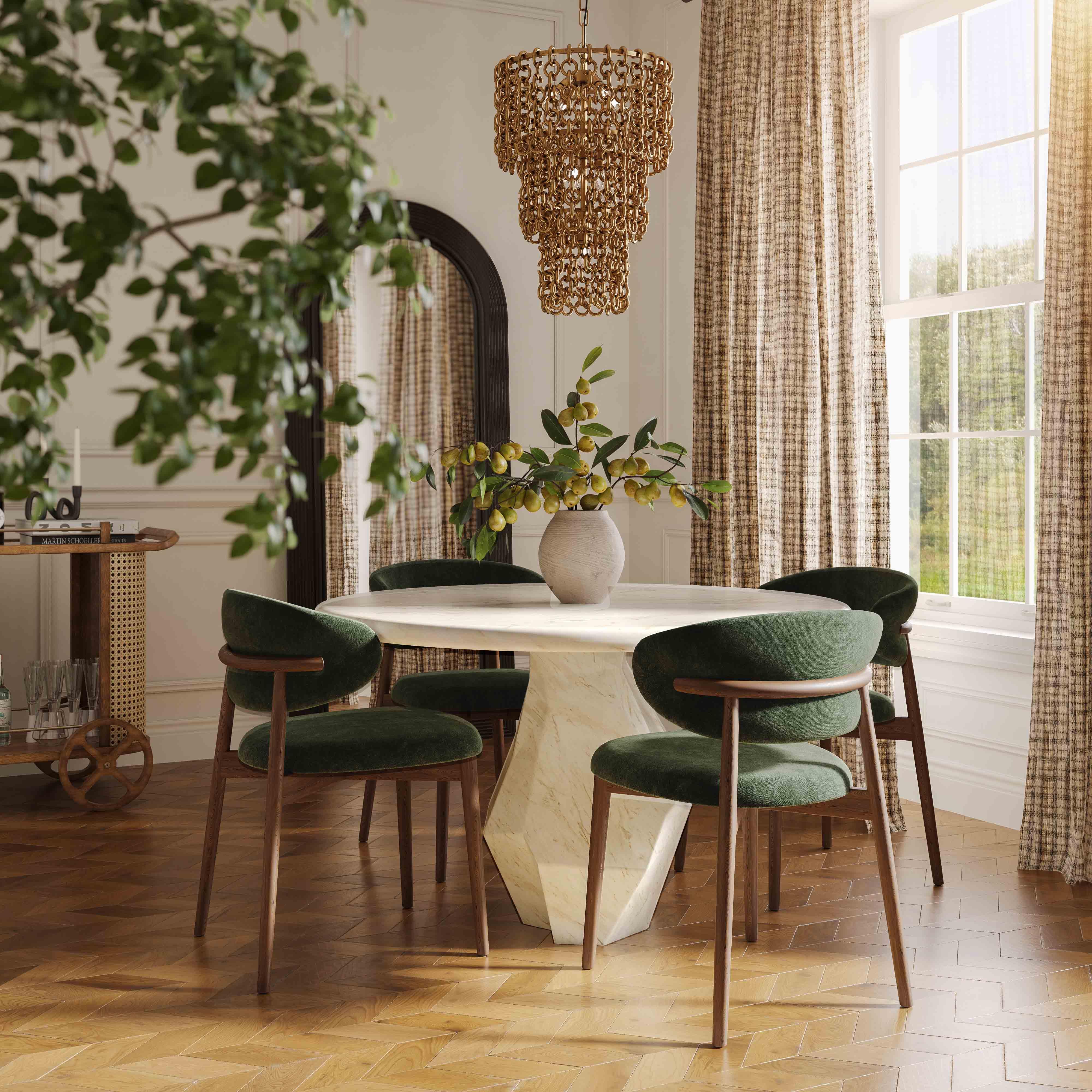 Zinea Performance Textured Velvet Dining Chair