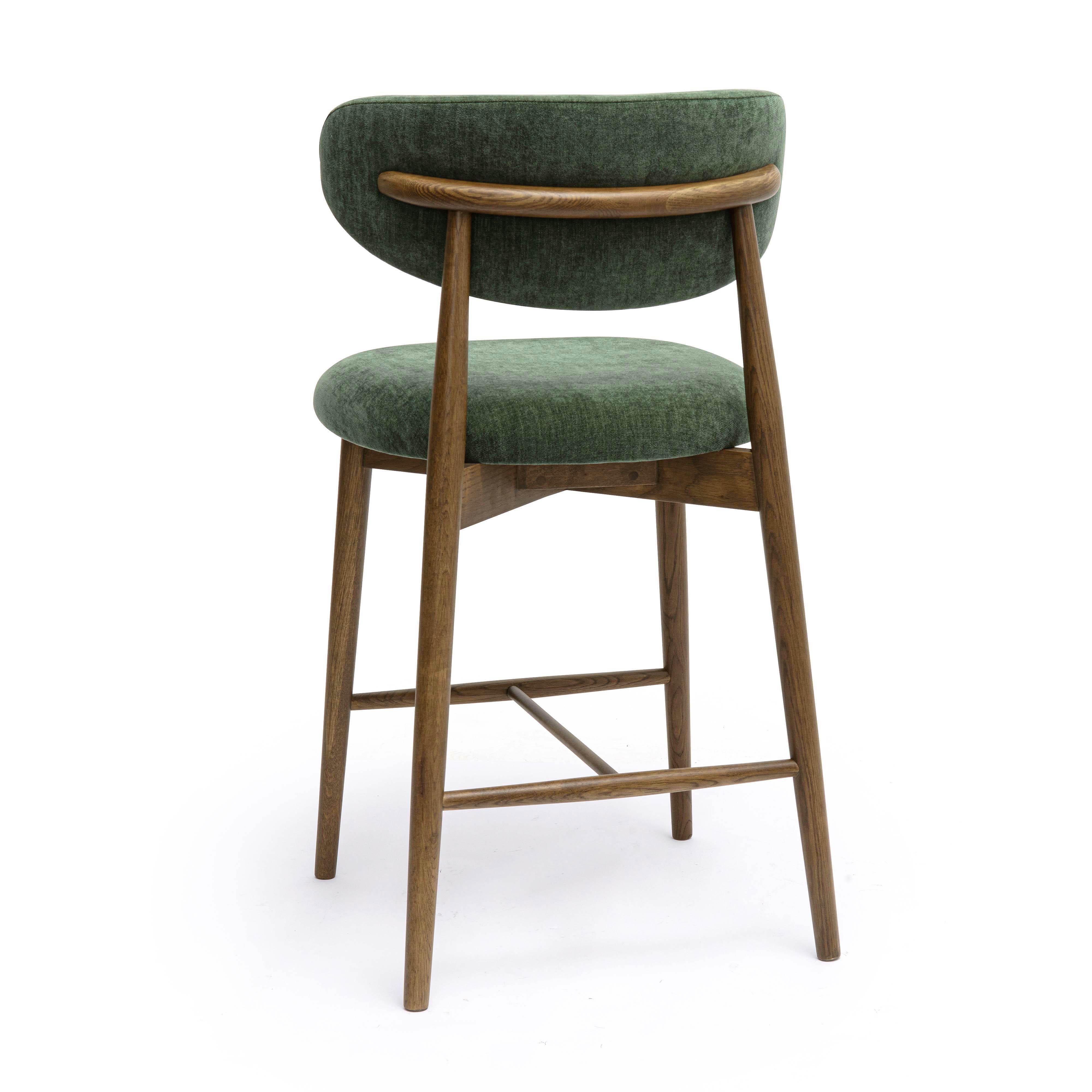 Zinea Performance Textured Velvet Counter Stool