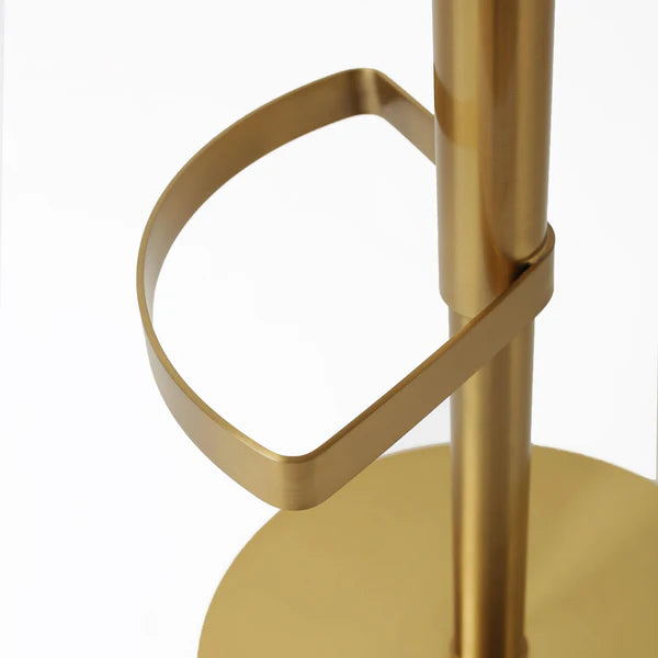 Primrose Cream Textured Performance Fabric Adjustable Stool