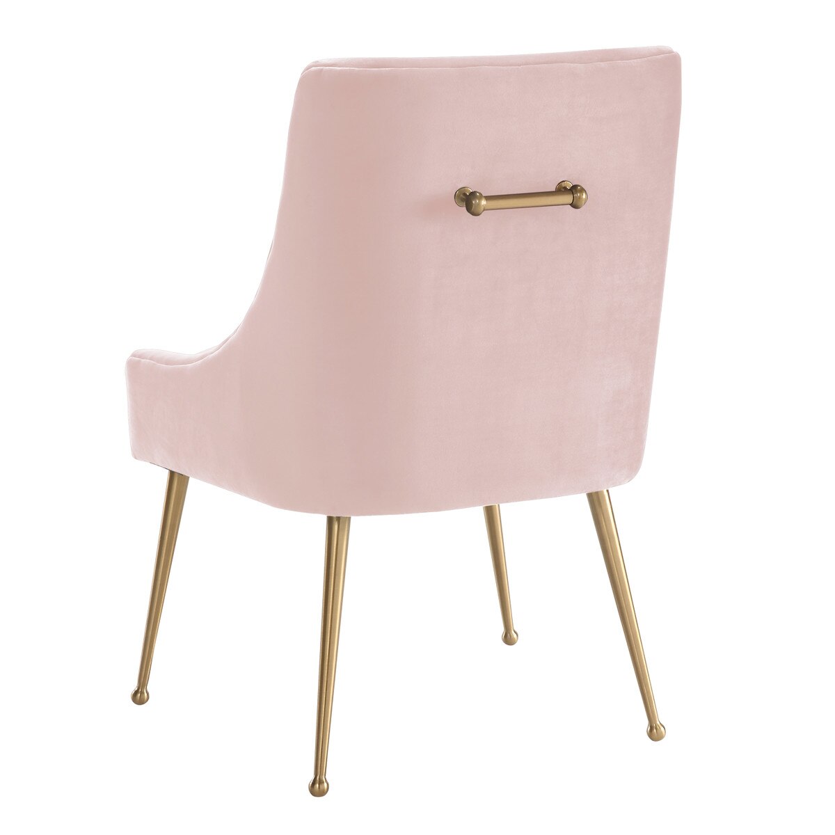 Chaise d'appoint Beatrix en velours blush