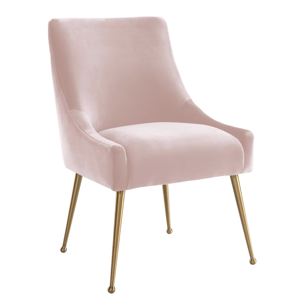 Chaise d'appoint Beatrix en velours blush