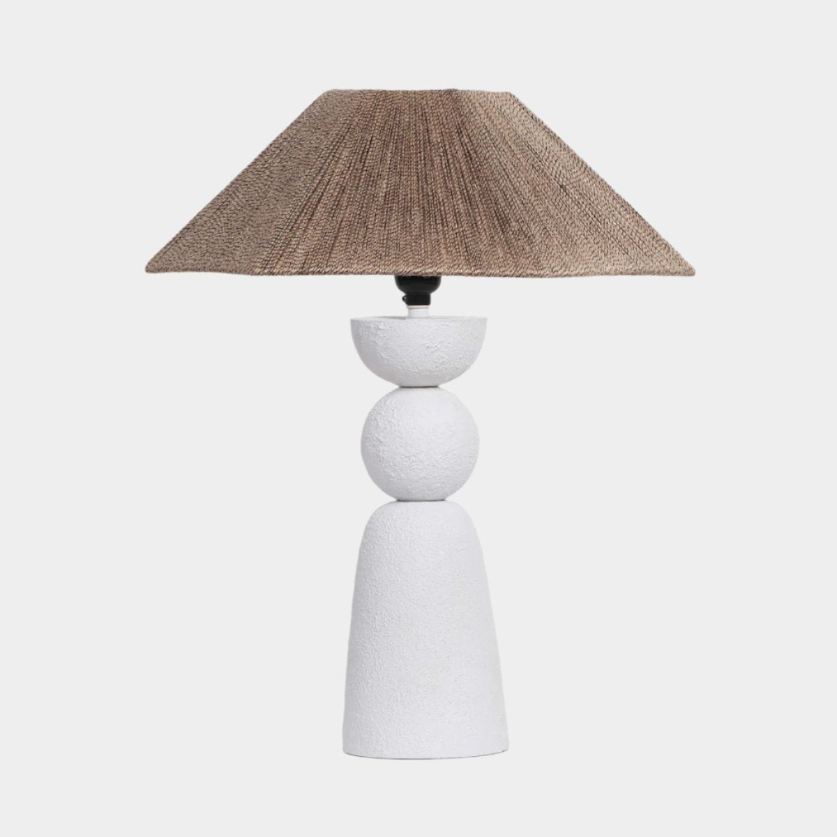 Lampe de table en corde naturelle shabby