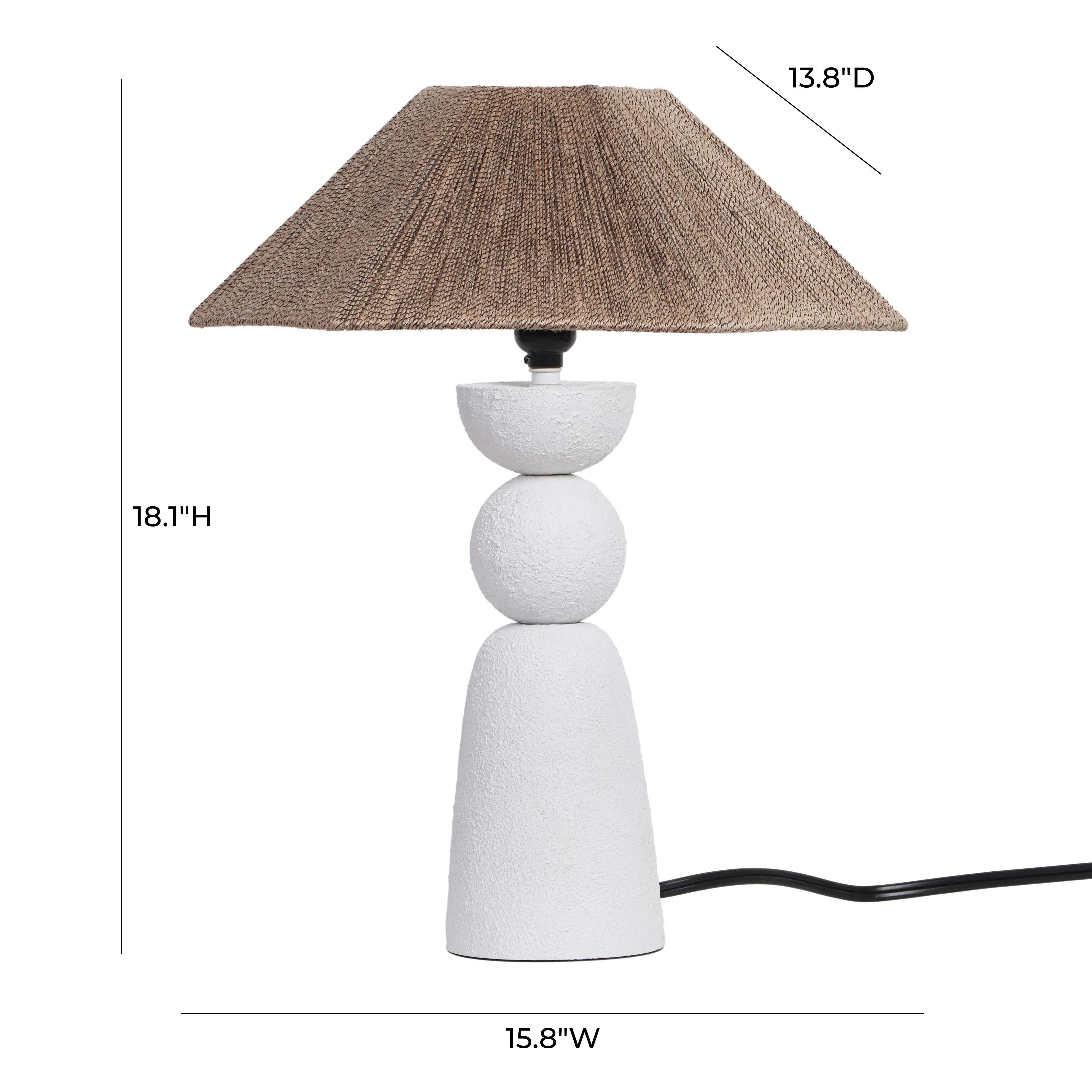 Lampe de table en corde naturelle shabby