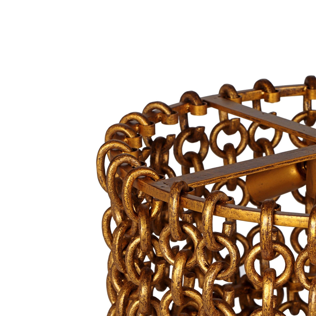 Lustre à 3 niveaux en laiton avec chaîne Nirsa
