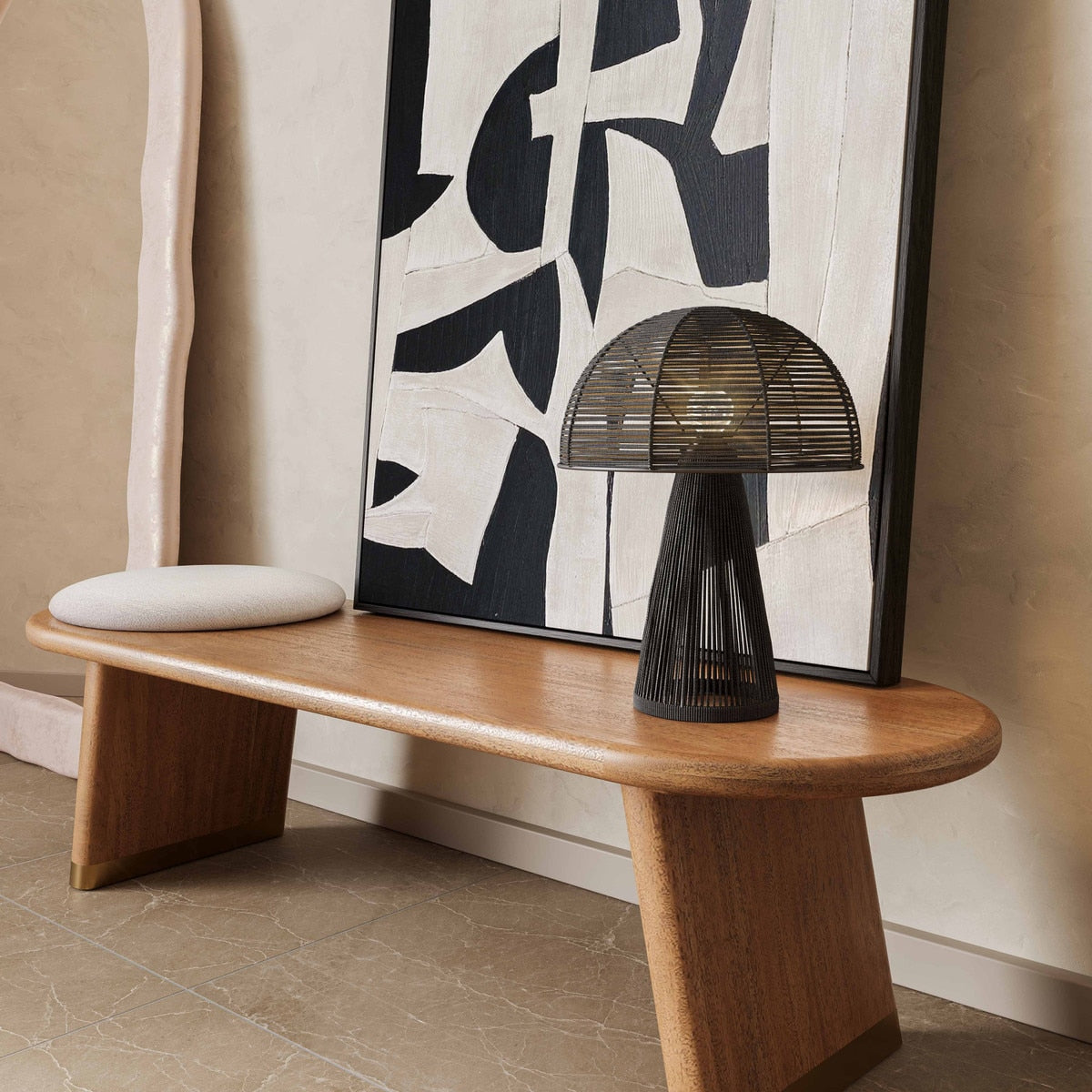 Lampe de table en jute Oddy