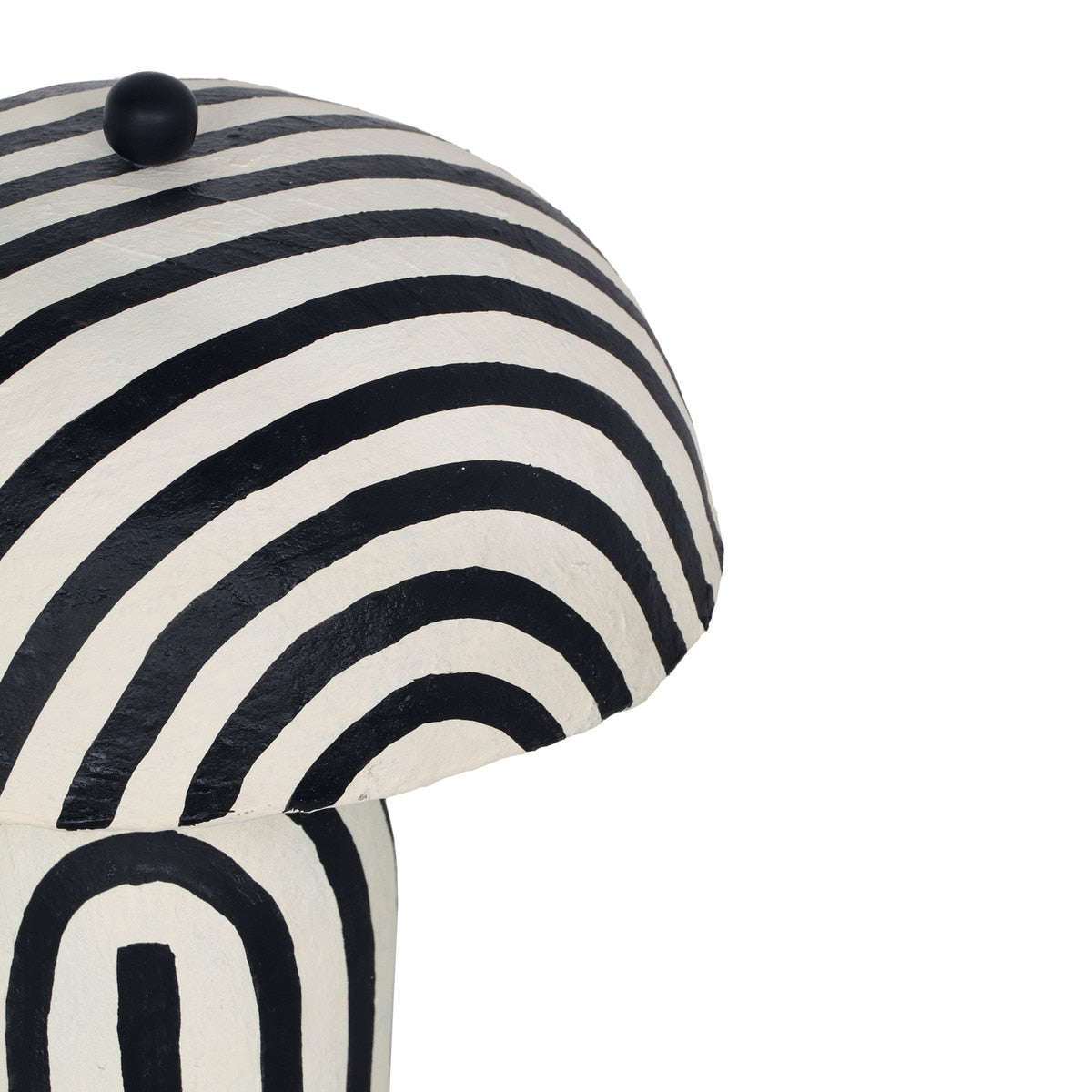 Lampe de table en papier mâché à rayures Maiori