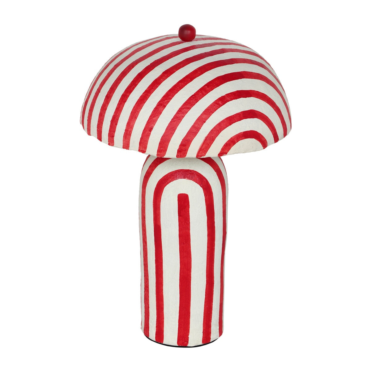 Lampe de table en papier mâché à rayures Maiori