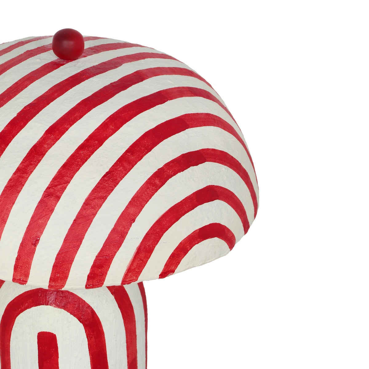 Lampe de table en papier mâché à rayures Maiori