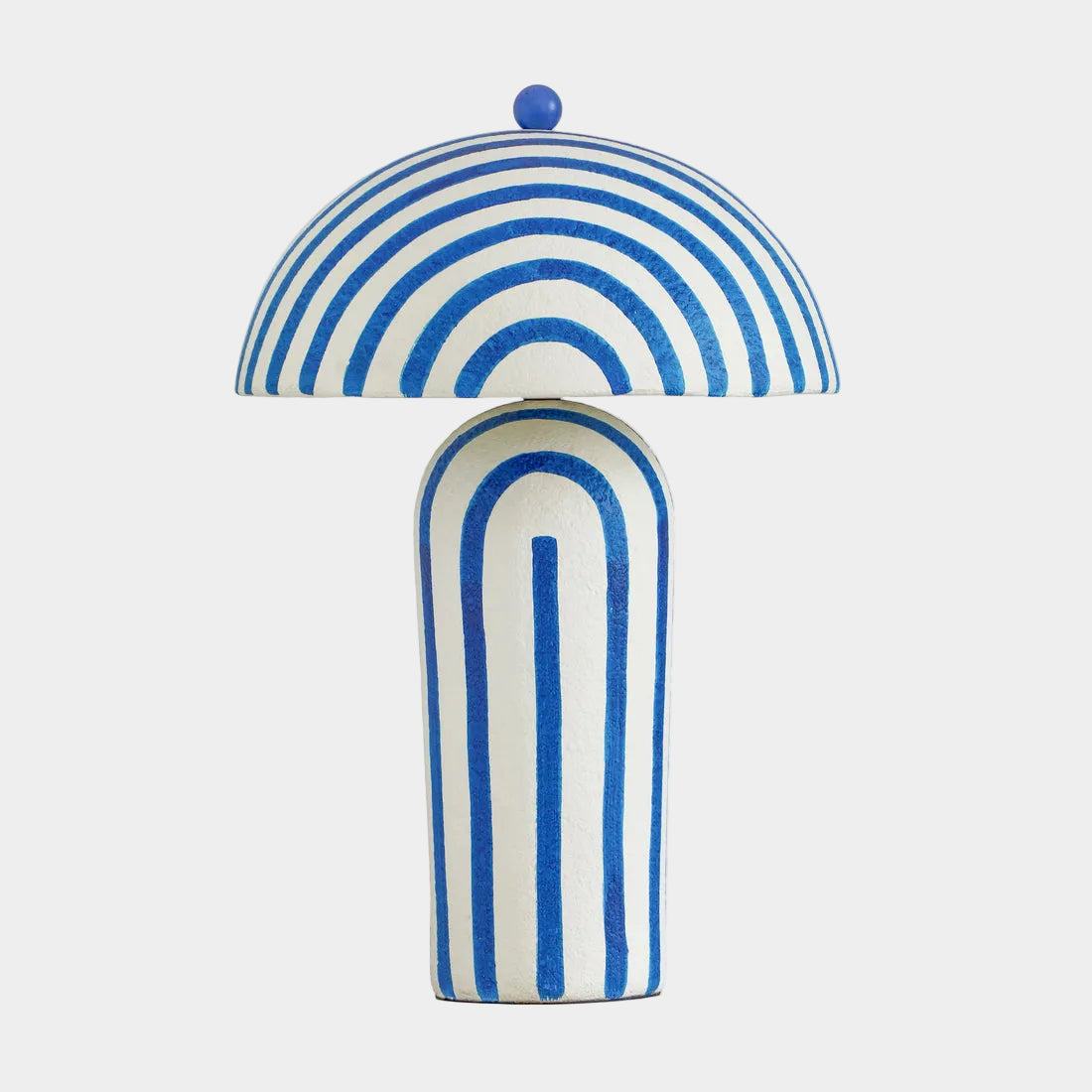 Maiori Striped Papier Mache Table Lamp