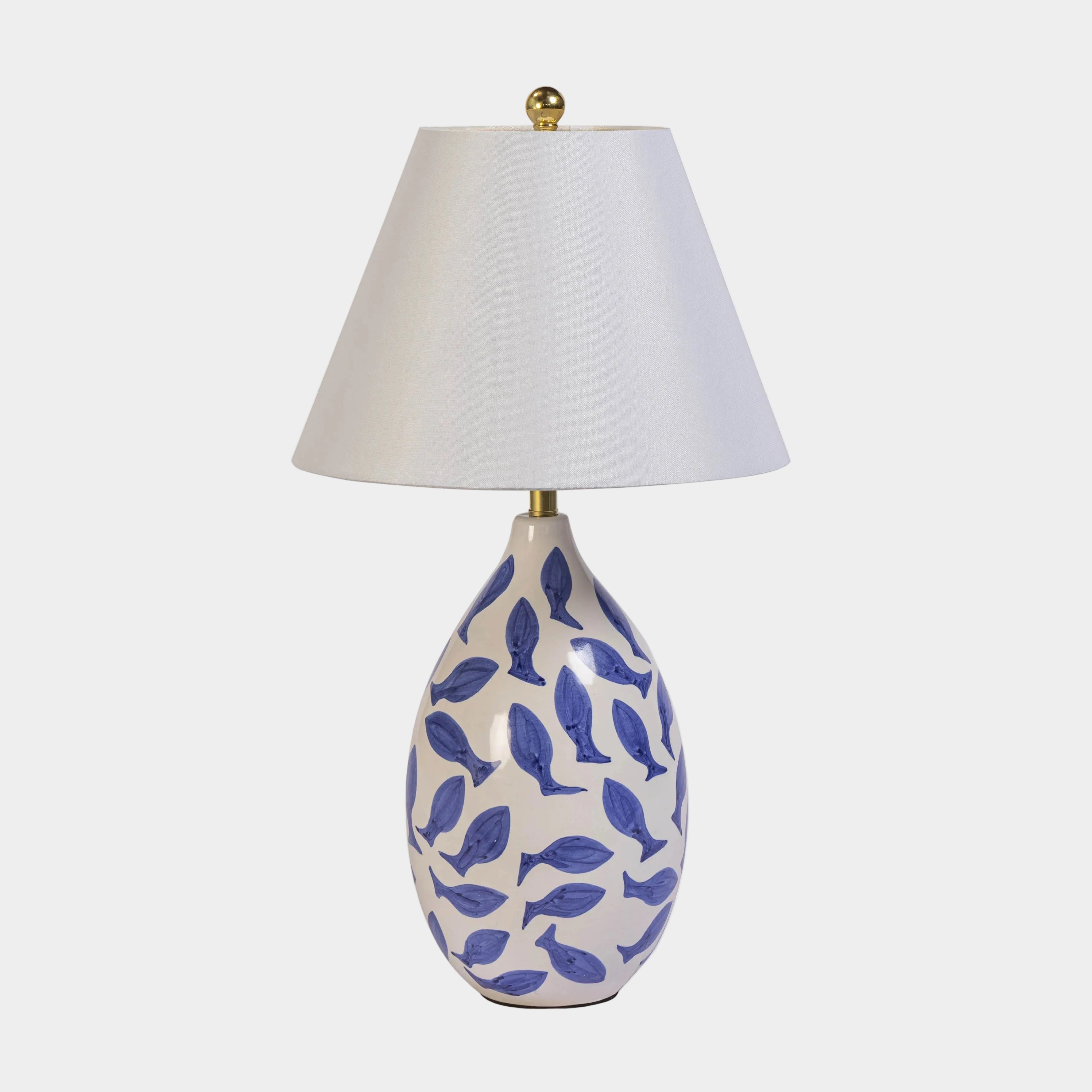 Sardine White & Blue Ceramic Table Lamp