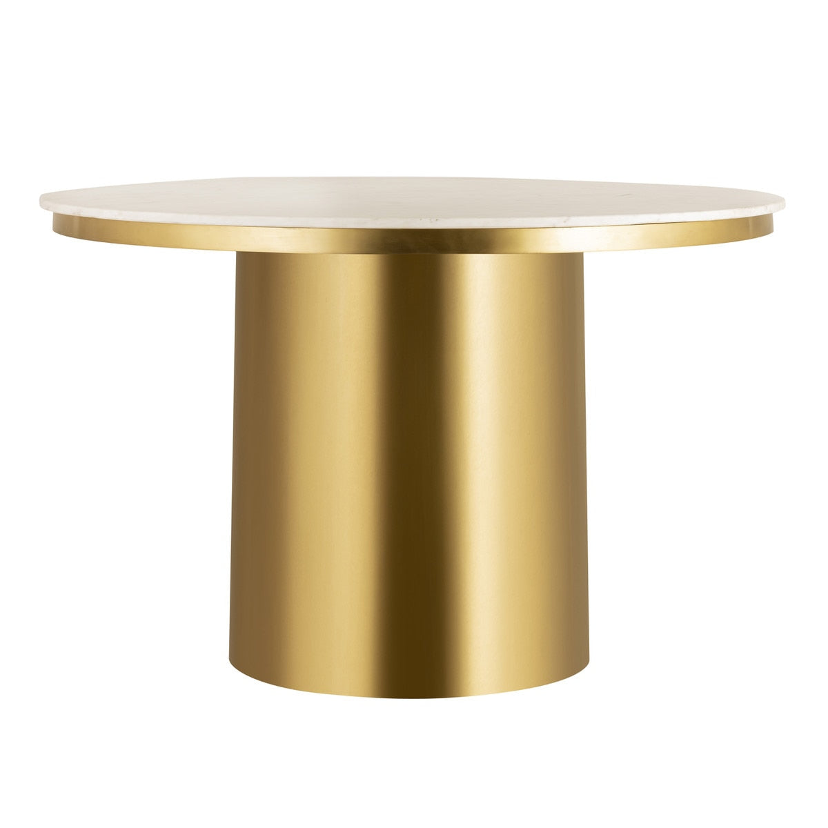 Table à manger ronde en marbre Alisin de 47 po