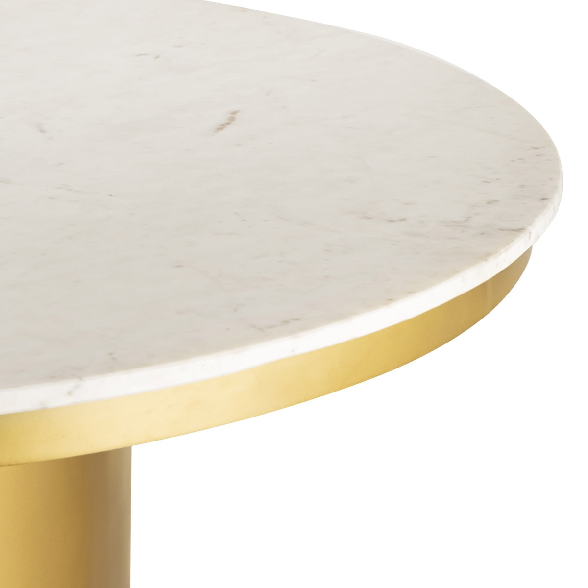 Table à manger ronde en marbre Alisin de 47 po