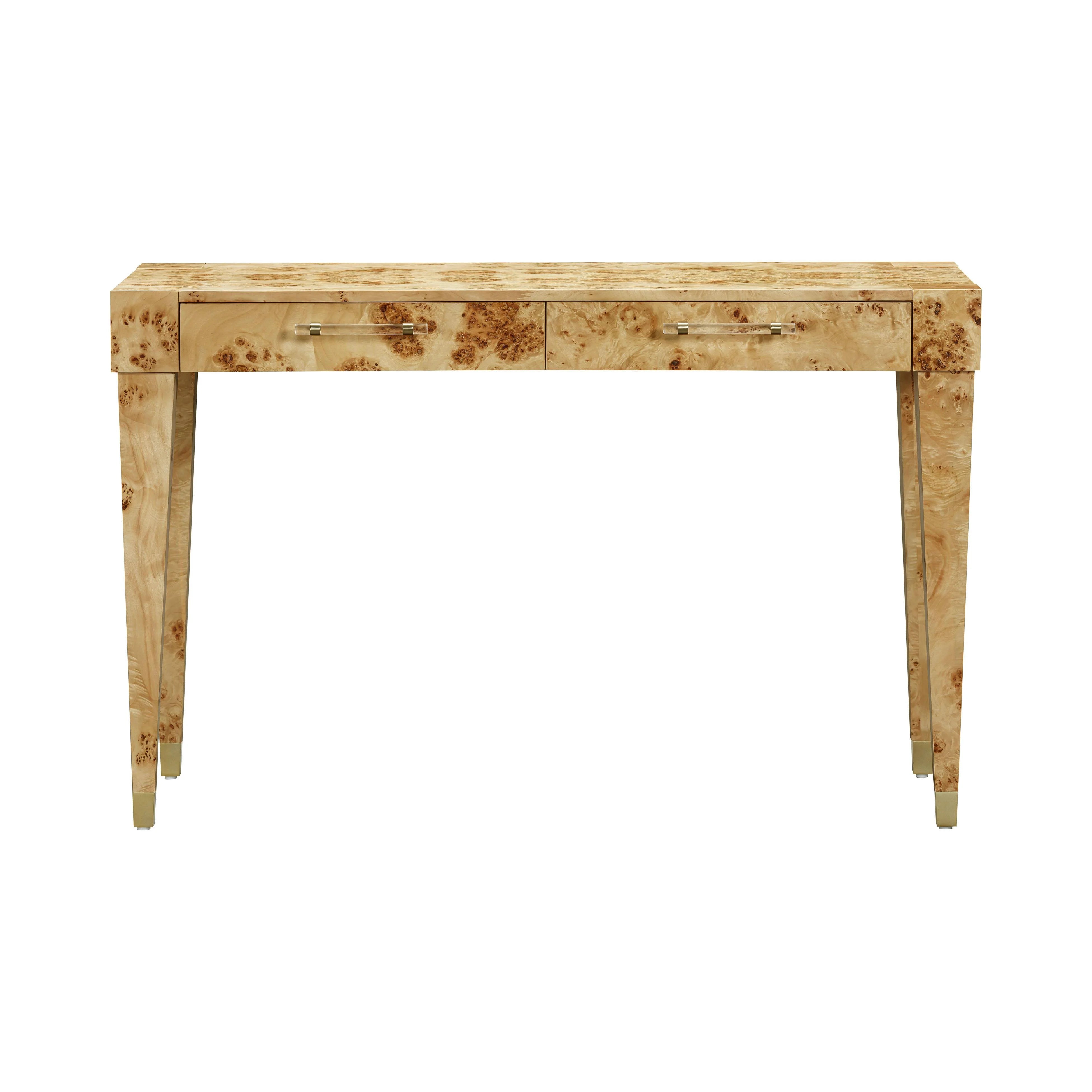 Brandyss 48" Burl 2-Drawer Work Desk