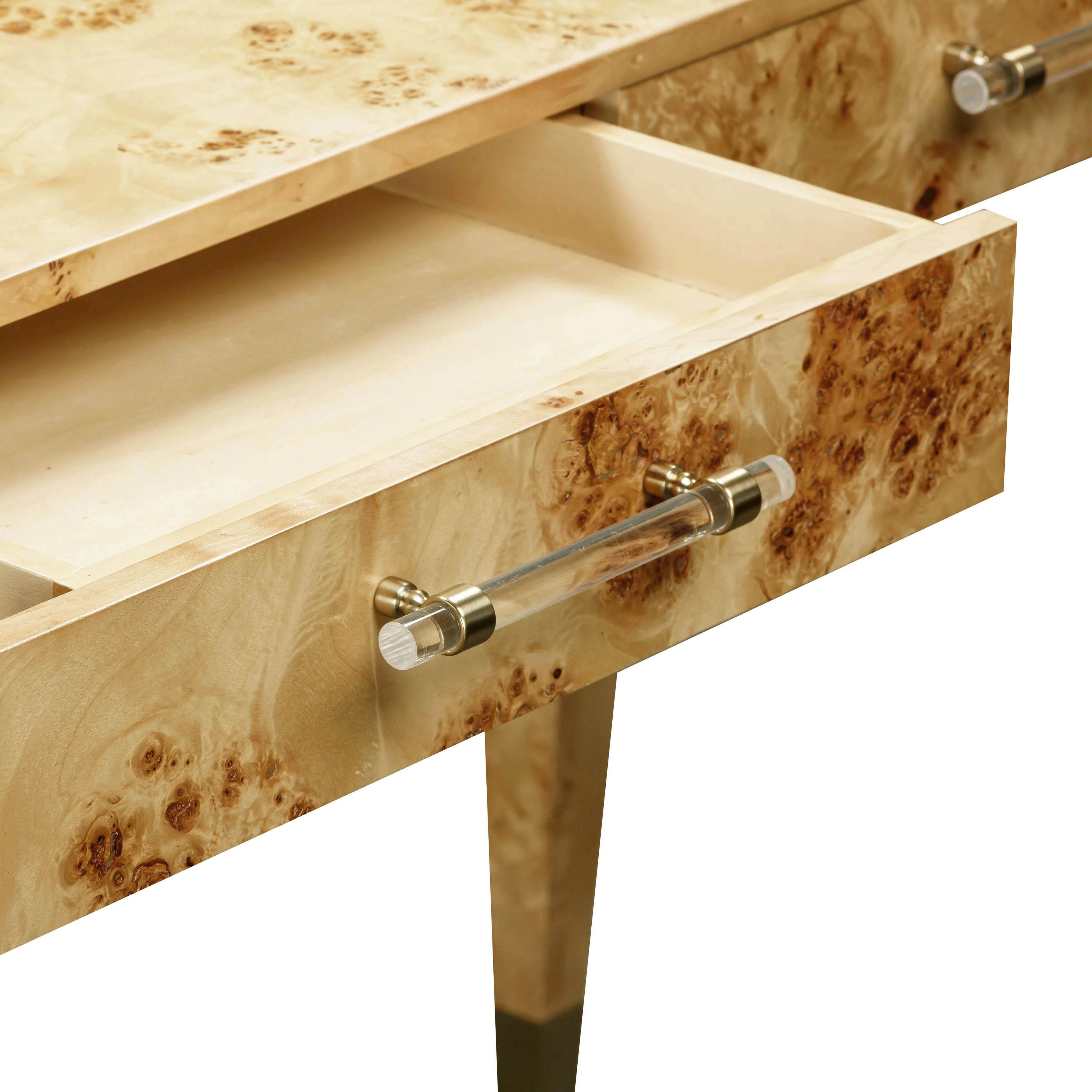 Brandyss 48" Burl 2-Drawer Work Desk