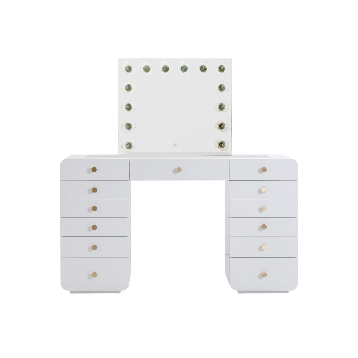 Bureau de coiffeuse blanc Hollywood