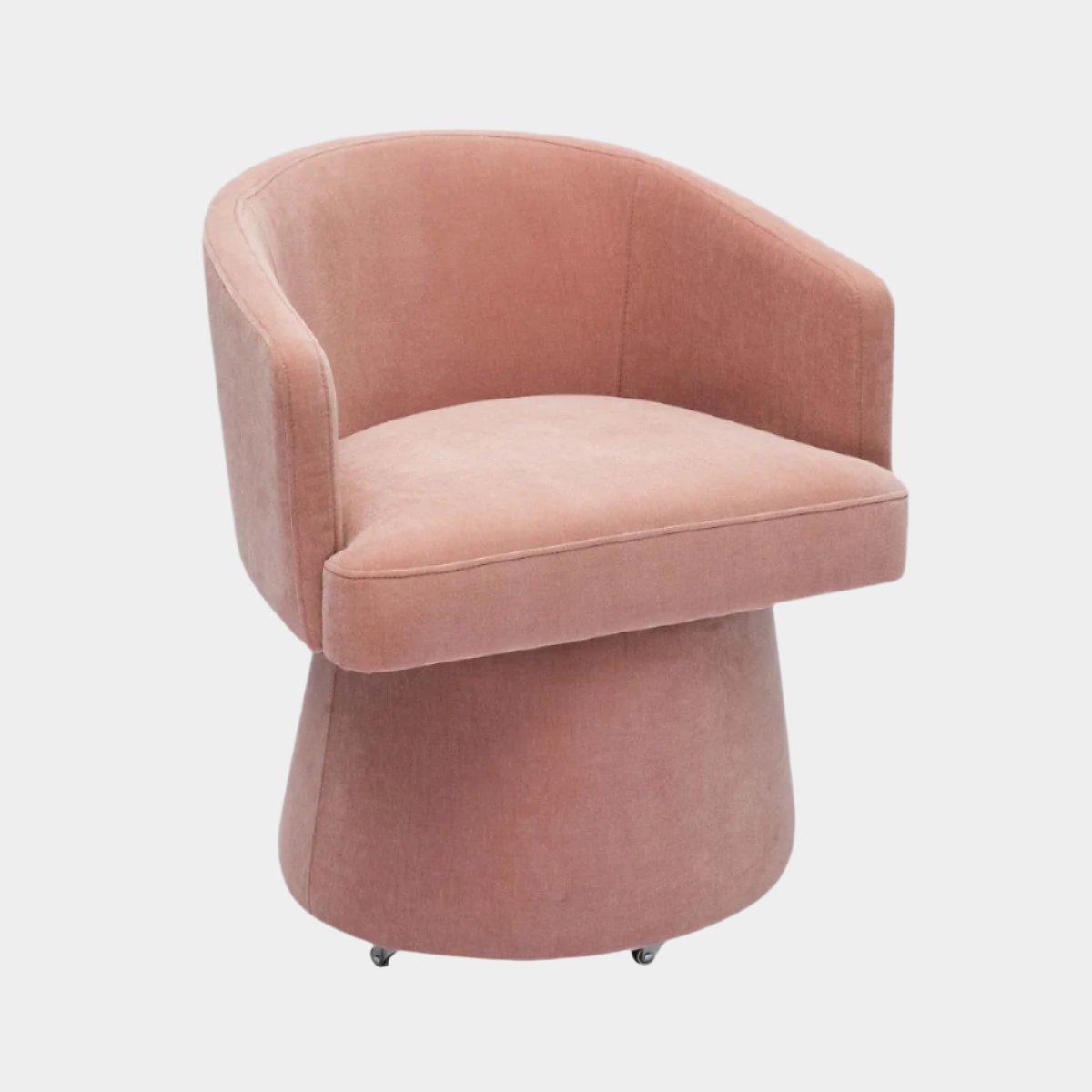 Chaise de bureau roulante en chenille recyclée Kristen Light