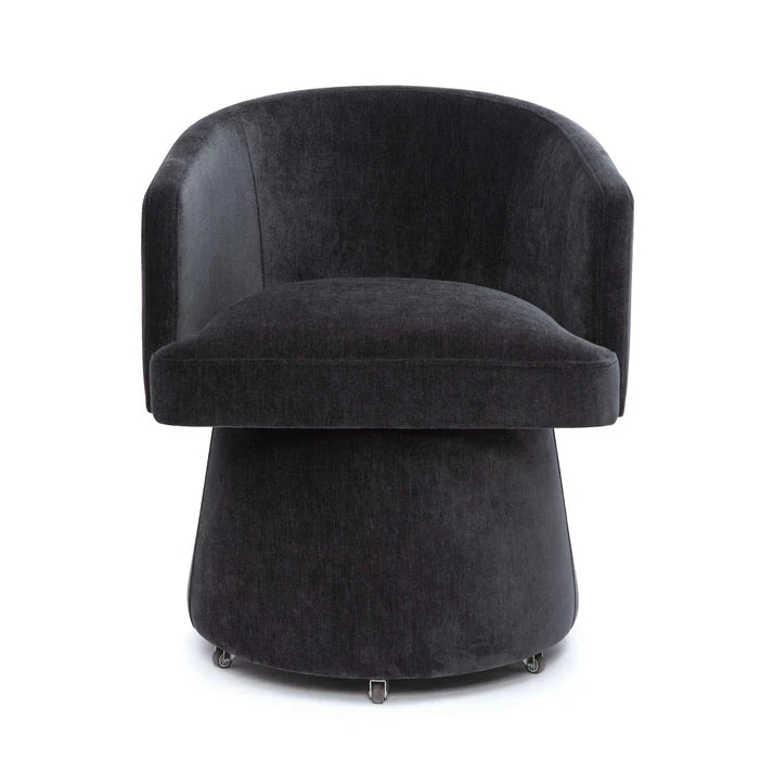Kristen Light Upcycled Chenille Rolling Desk Chair