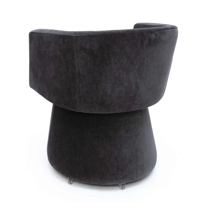 Chaise de bureau roulante en chenille recyclée Kristen Light