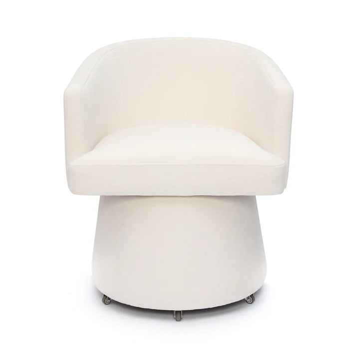 Chaise de bureau roulante en chenille recyclée Kristen Light