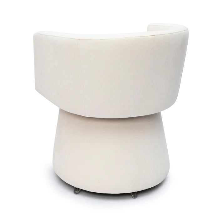 Chaise de bureau roulante en chenille recyclée Kristen Light