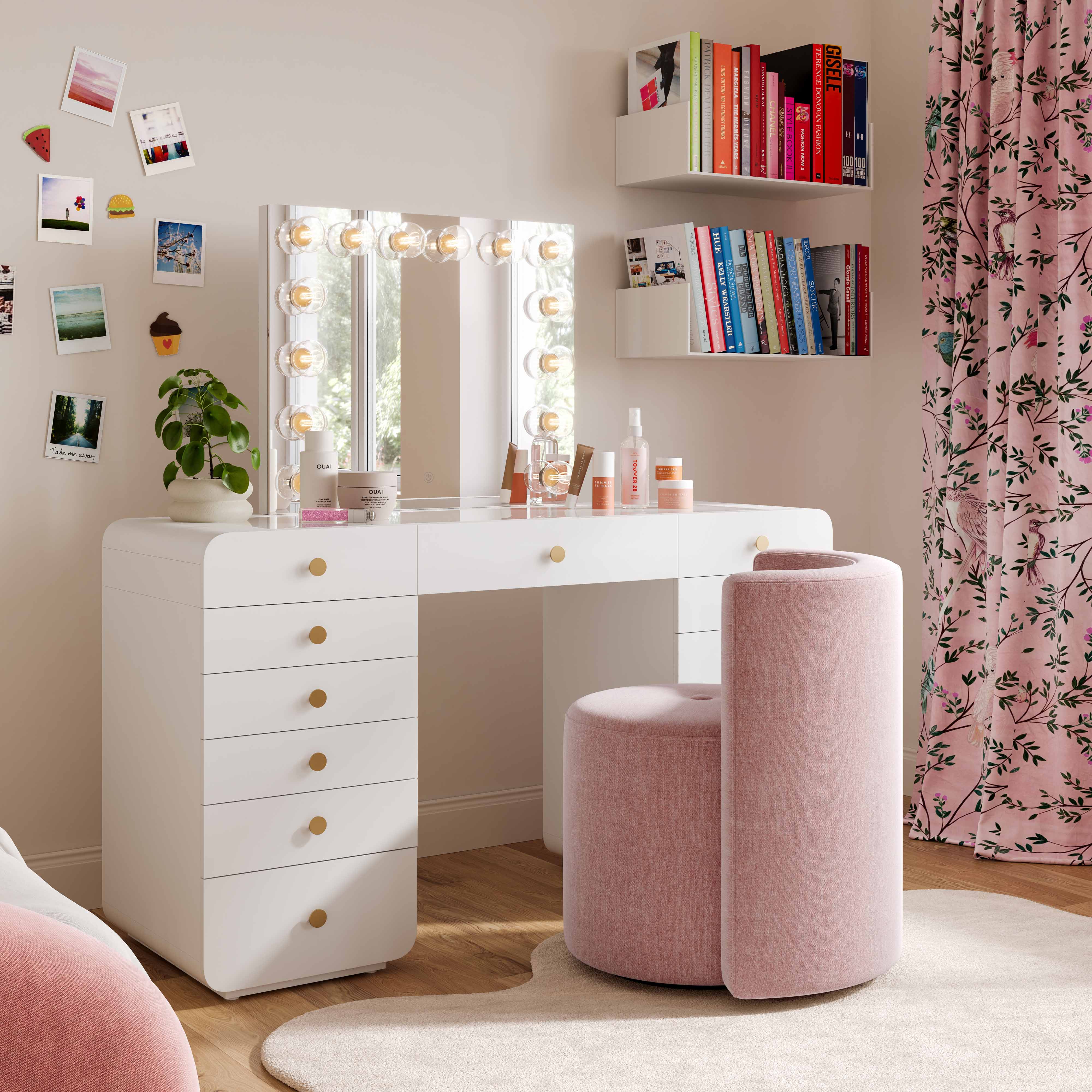 Alyssa Upcycled Performance Velvet Rolling Desk Chair