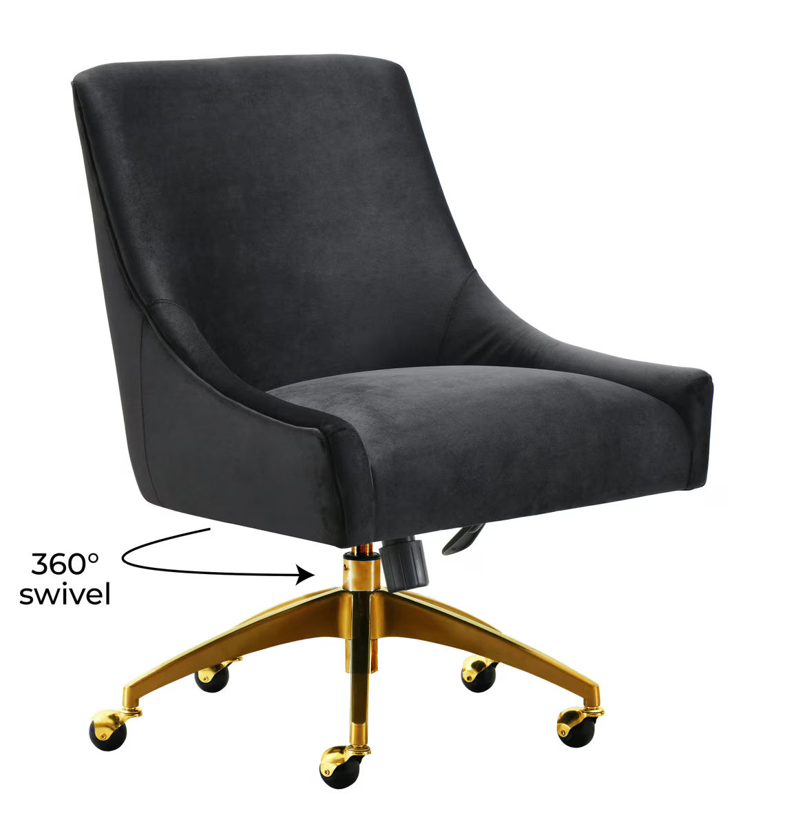 Chaise de bureau pivotante noire Beatrix