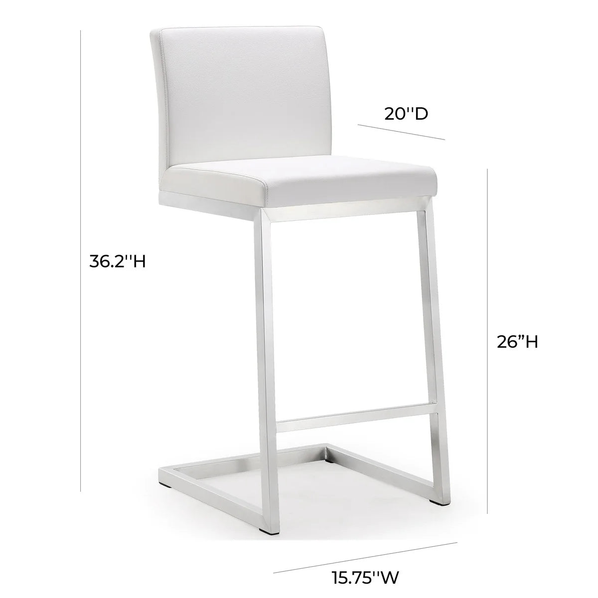 Parma Performance Vegan Leather Counter Stool - Set of 2