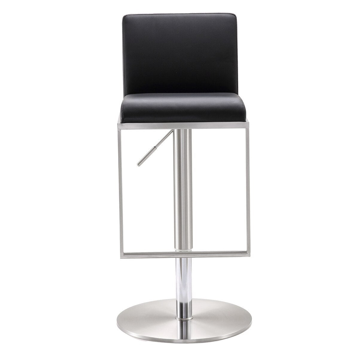 Tabouret réglable en cuir végétalien Amalfi Black Performance