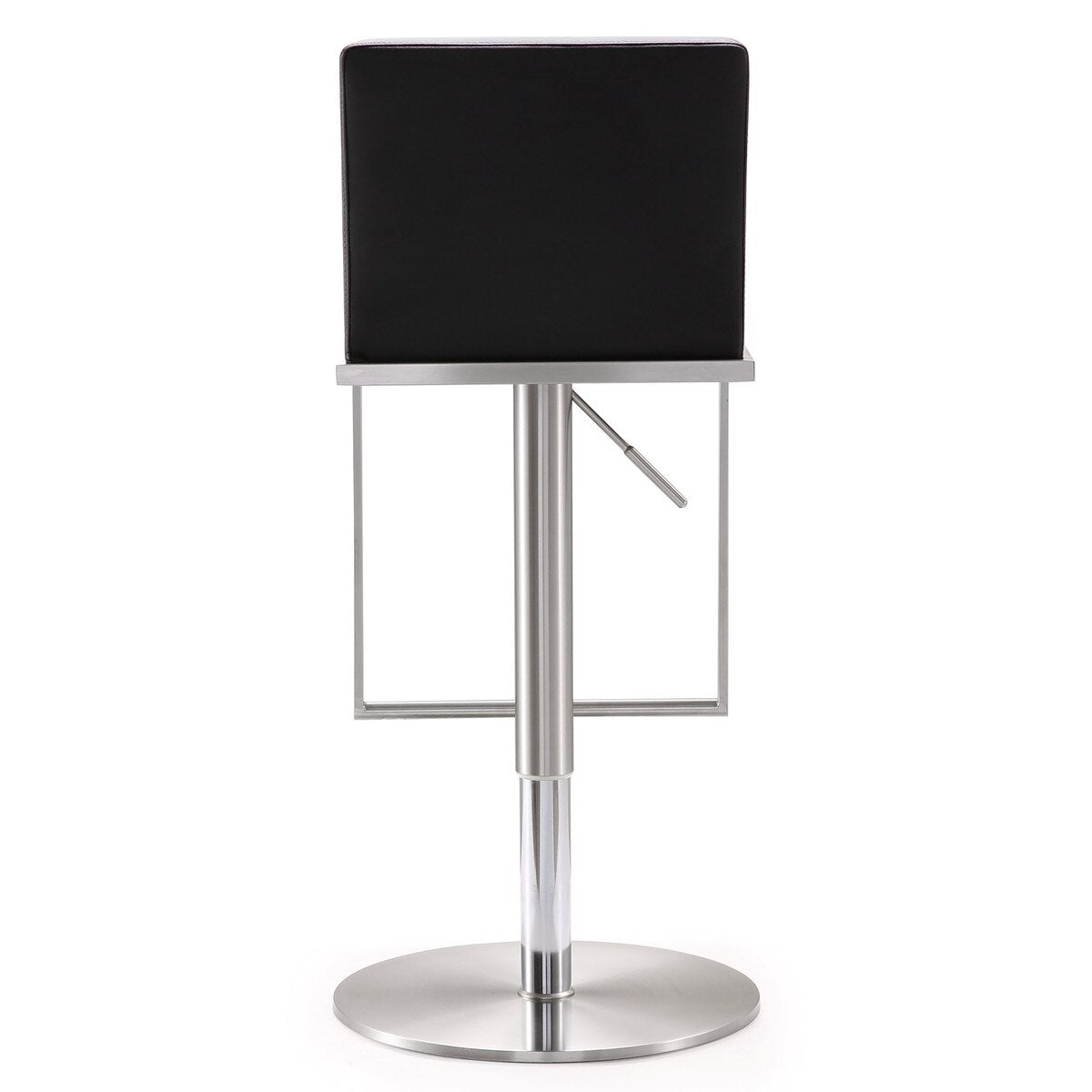 Tabouret réglable en cuir végétalien Amalfi Black Performance