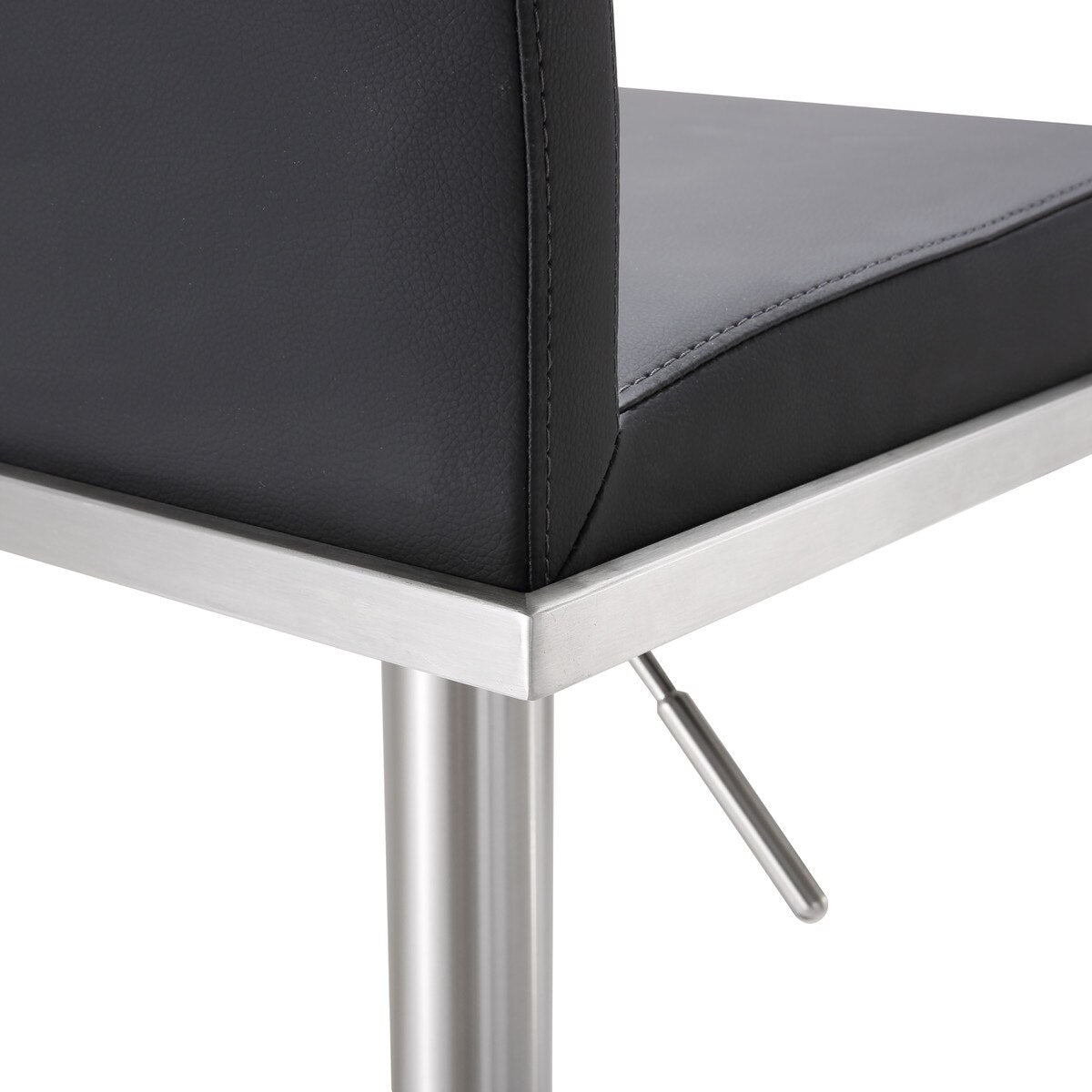 Tabouret réglable en cuir végétalien Amalfi Black Performance