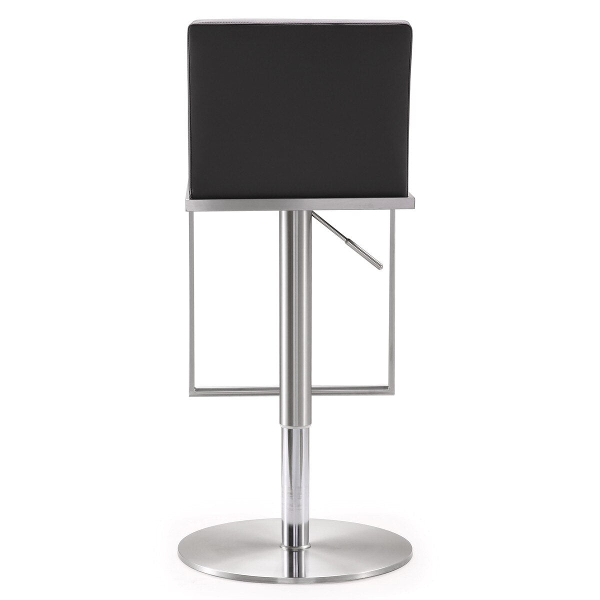 Tabouret réglable en cuir végétalien gris Amalfi Performance