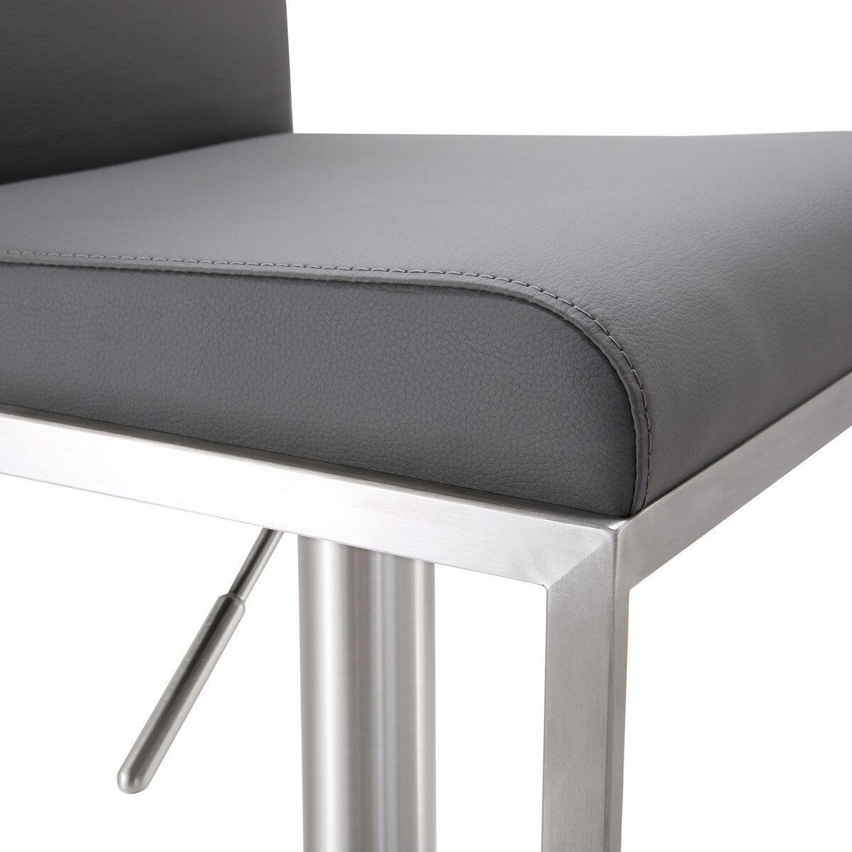 Tabouret réglable en cuir végétalien gris Amalfi Performance