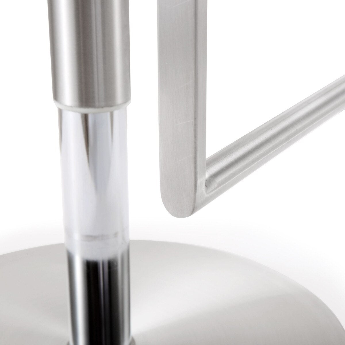 Tabouret réglable en cuir végétalien Amalfi White Performance