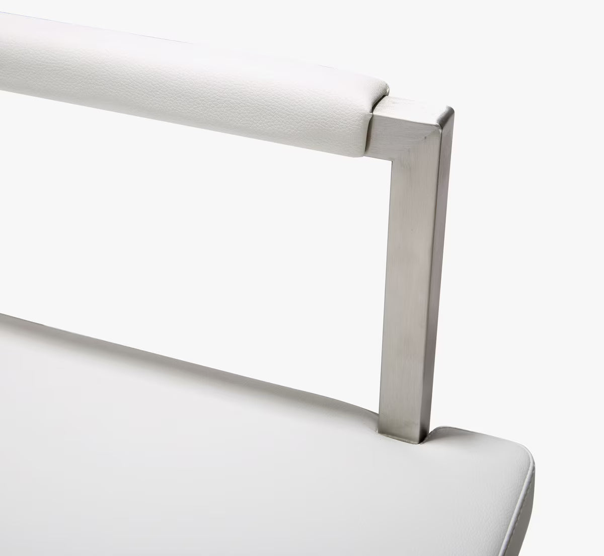 Tabouret de bar Director White Performance en cuir végétalien et acier inoxydable