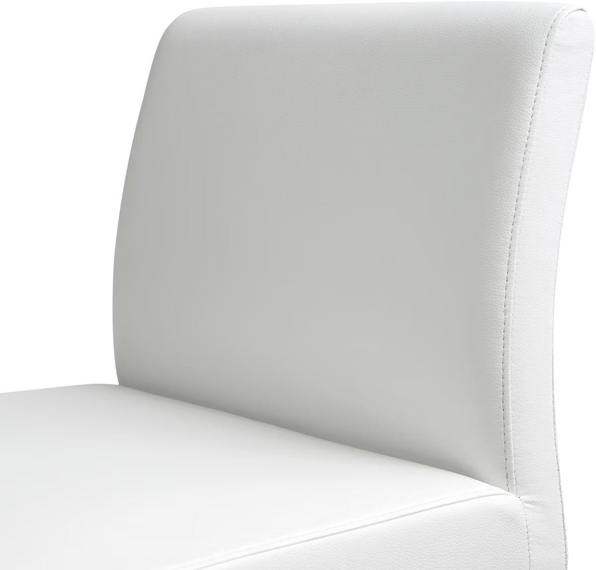 Tabouret de bar en cuir végétalien et acier inoxydable Denmark White Performance - Lot de 2