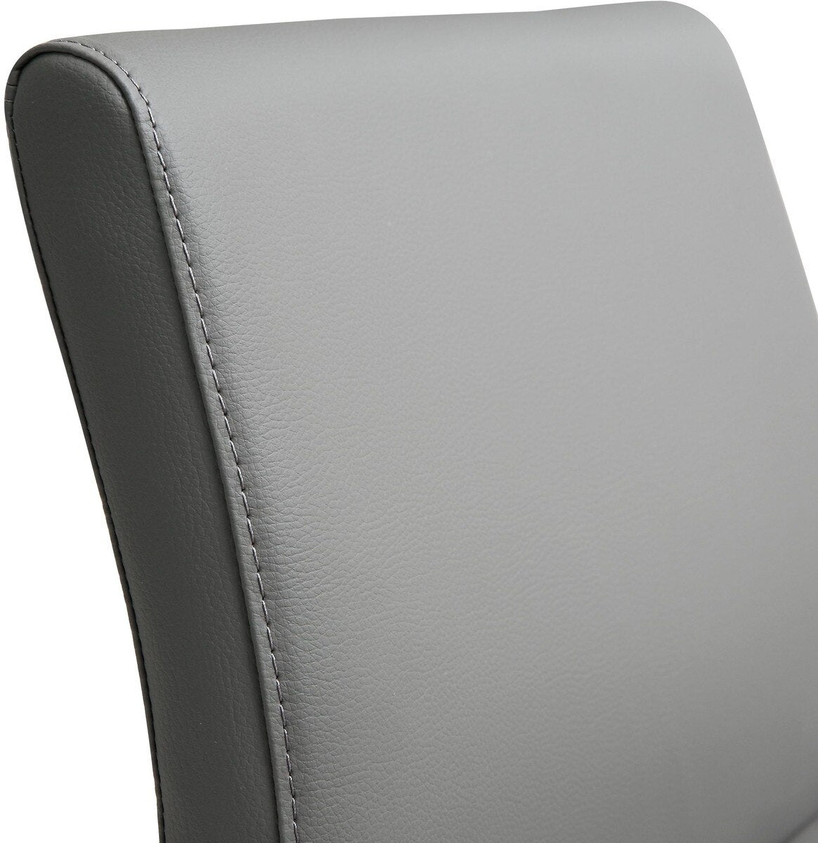 Tabouret de bar en cuir vegan et acier inoxydable gris Denmark Performance - Lot de 2