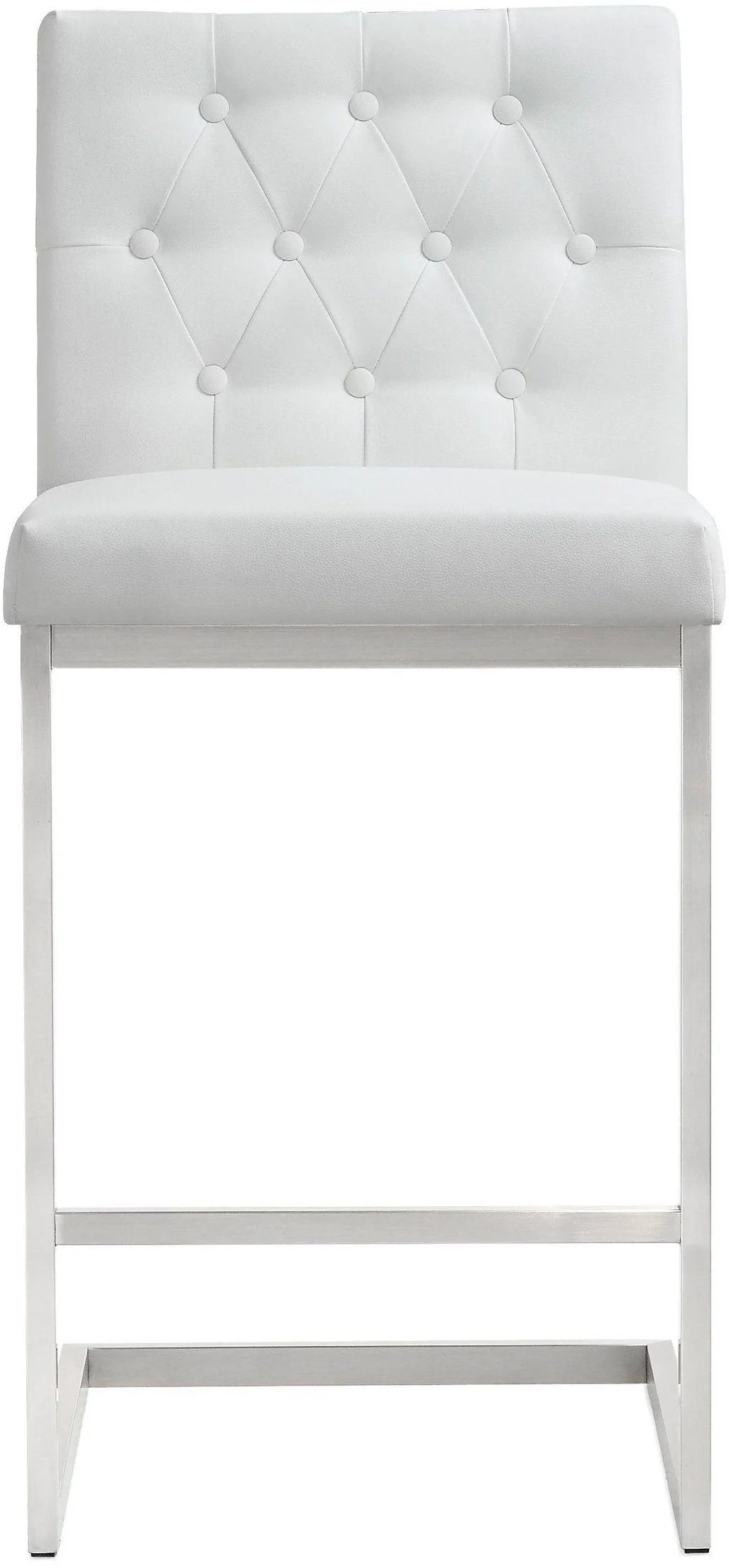 Helsinki White Performance Vegan Leather Stool - Set of 2