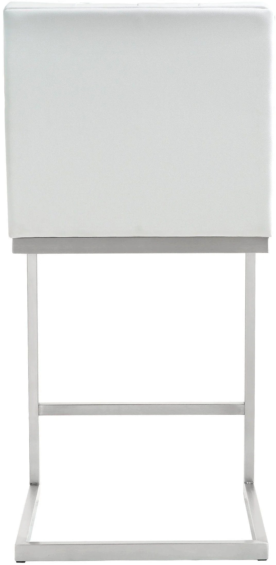 Helsinki White Performance Vegan Leather Stool - Set of 2