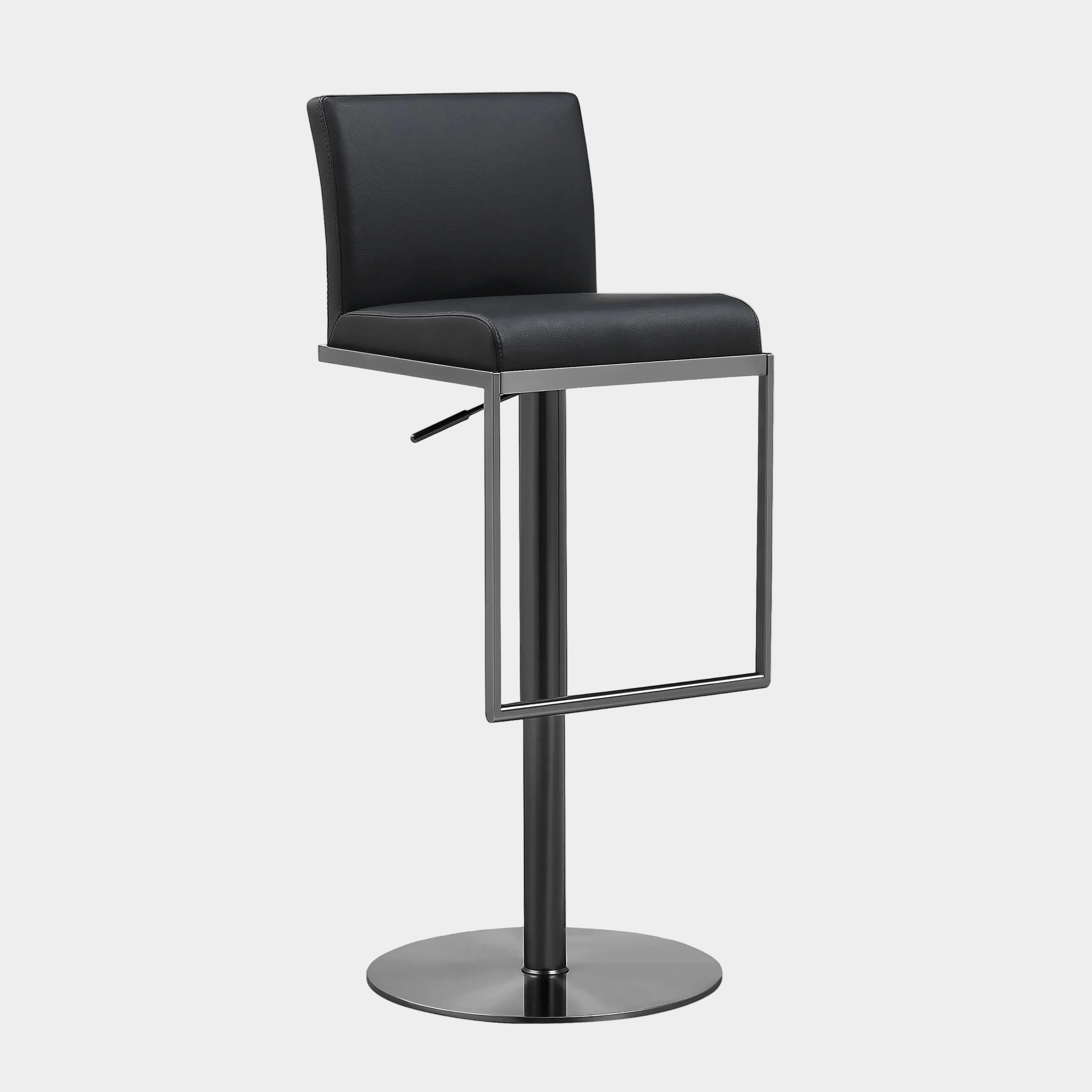Tabouret Amalfi Black Performance en cuir vegan sur noir