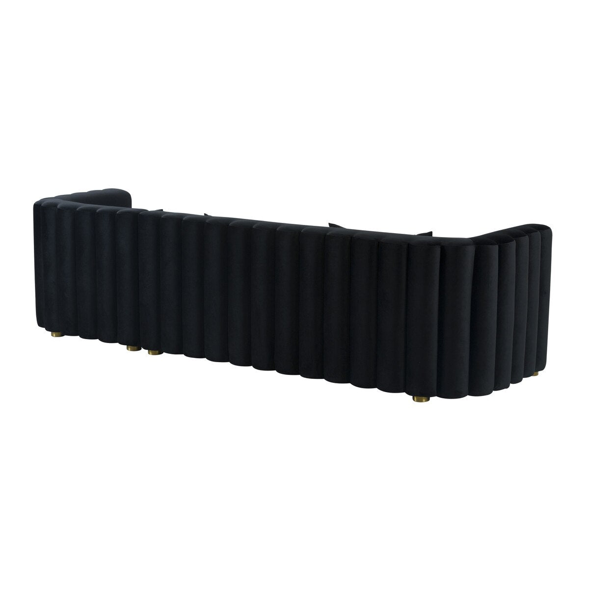 Canapé modulable en velours noir Callie - RAF