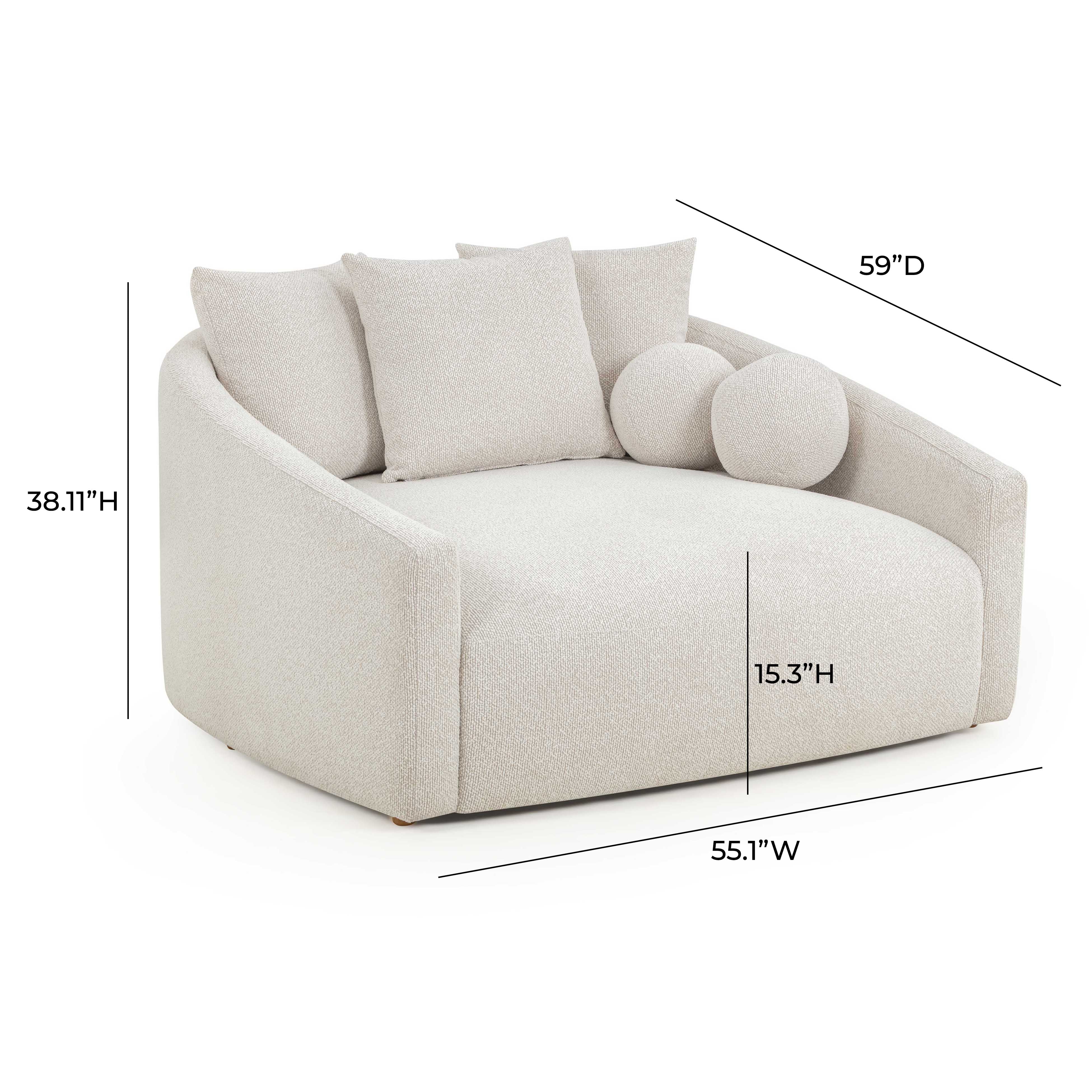 Hanim 54" Performance Boucle Daybed