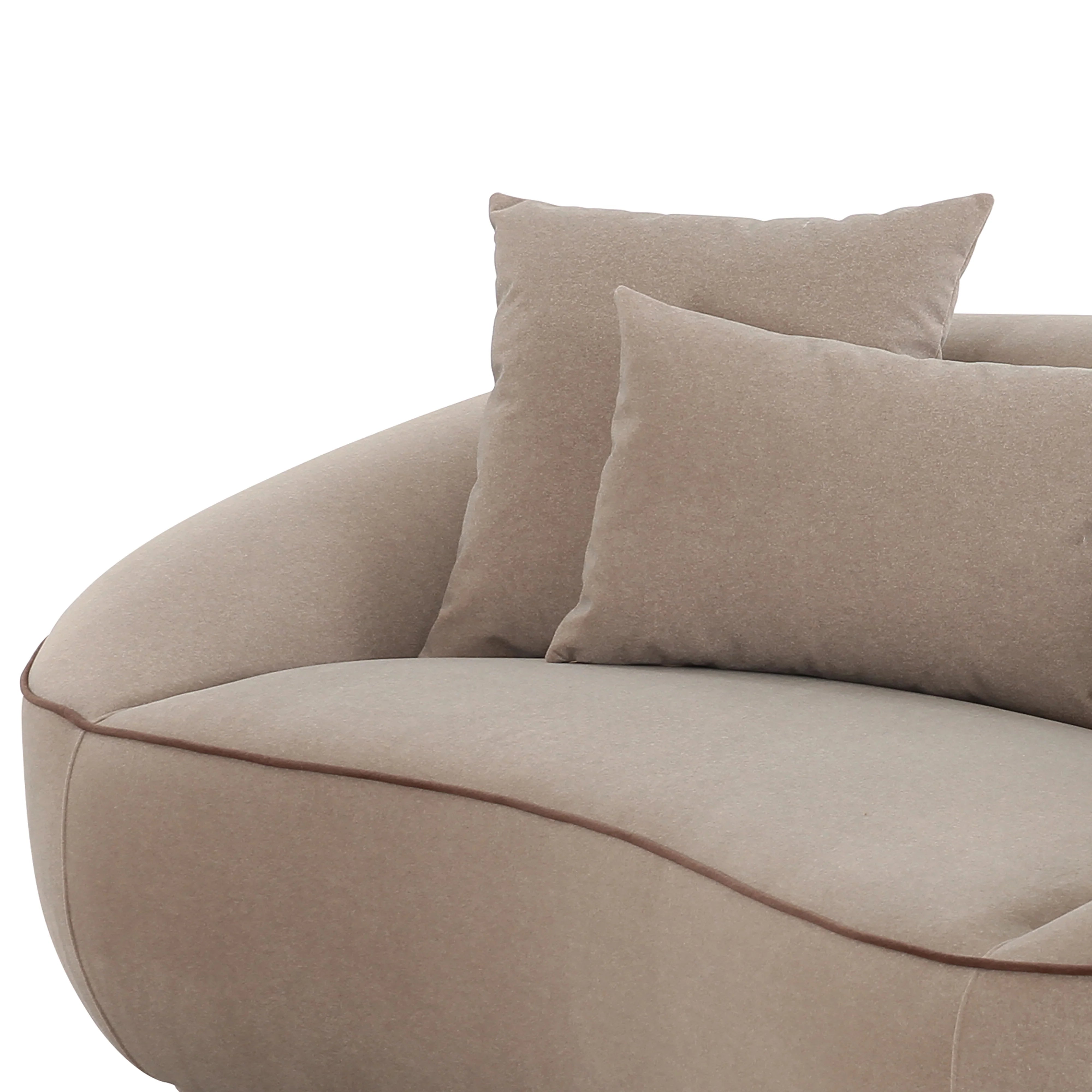 Jenny 78" Taupe Performance Faux Mohair Loveseat