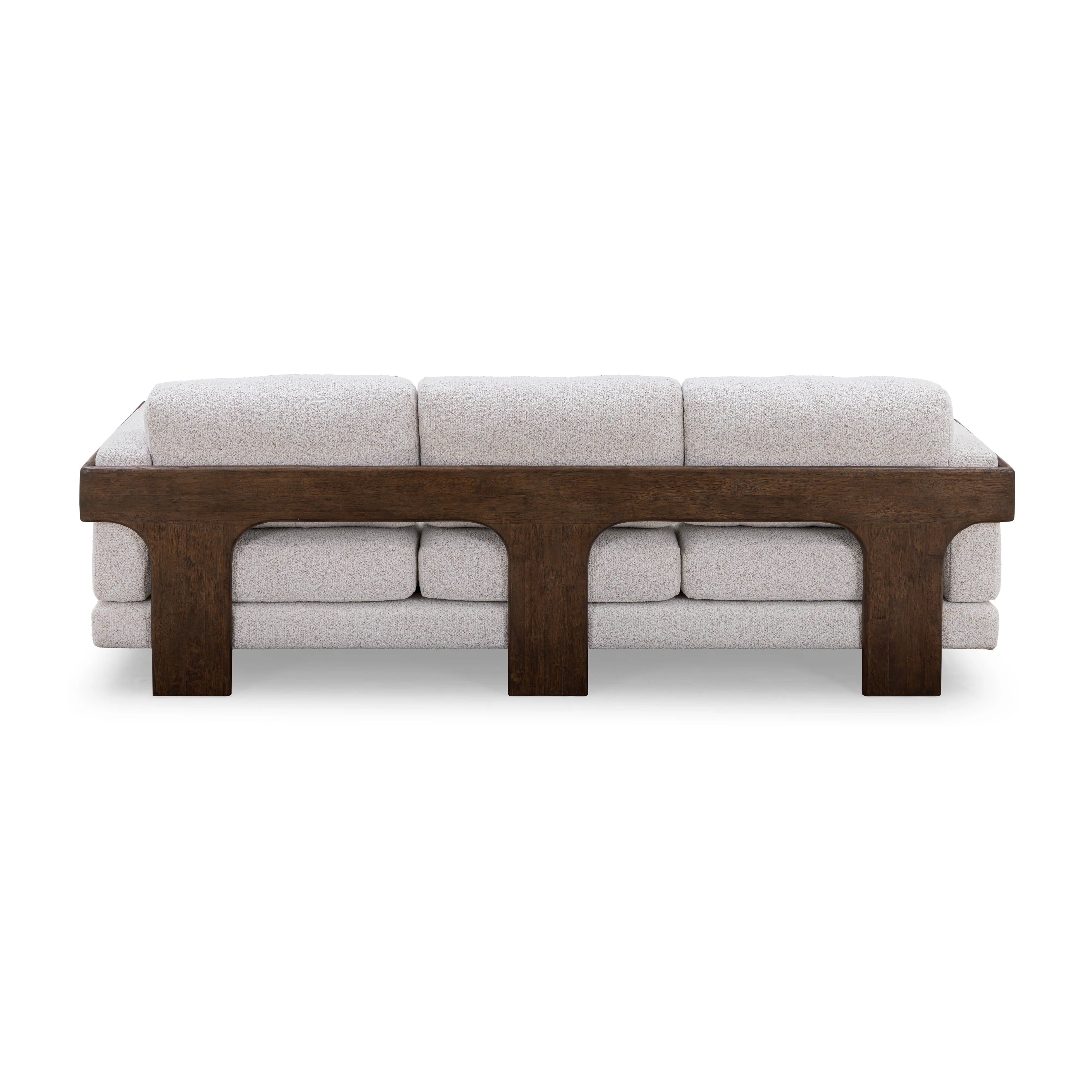 Elyn 91" Cream Contract-Grade Boucle Sofa