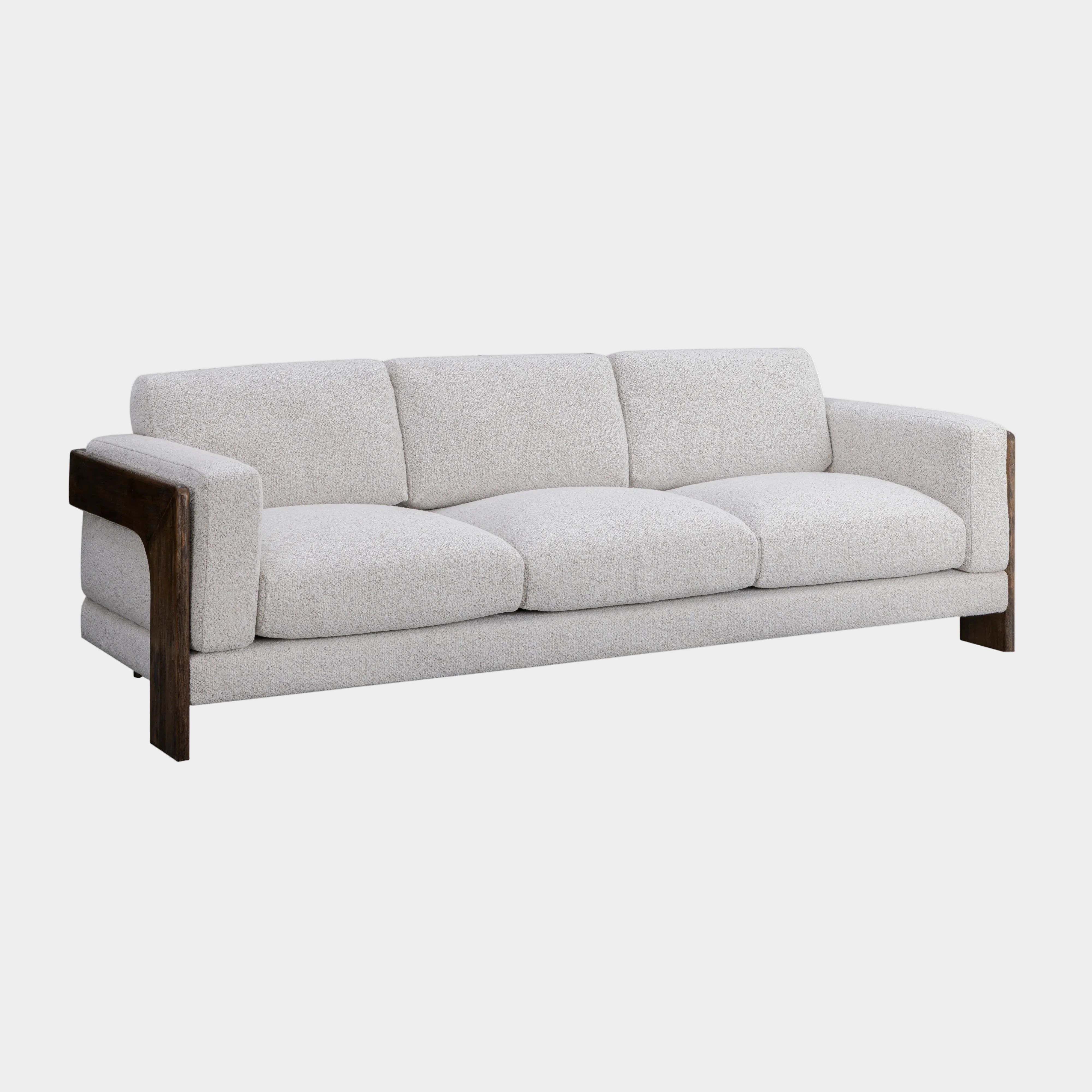 Elyn 91" Cream Contract-Grade Boucle Sofa