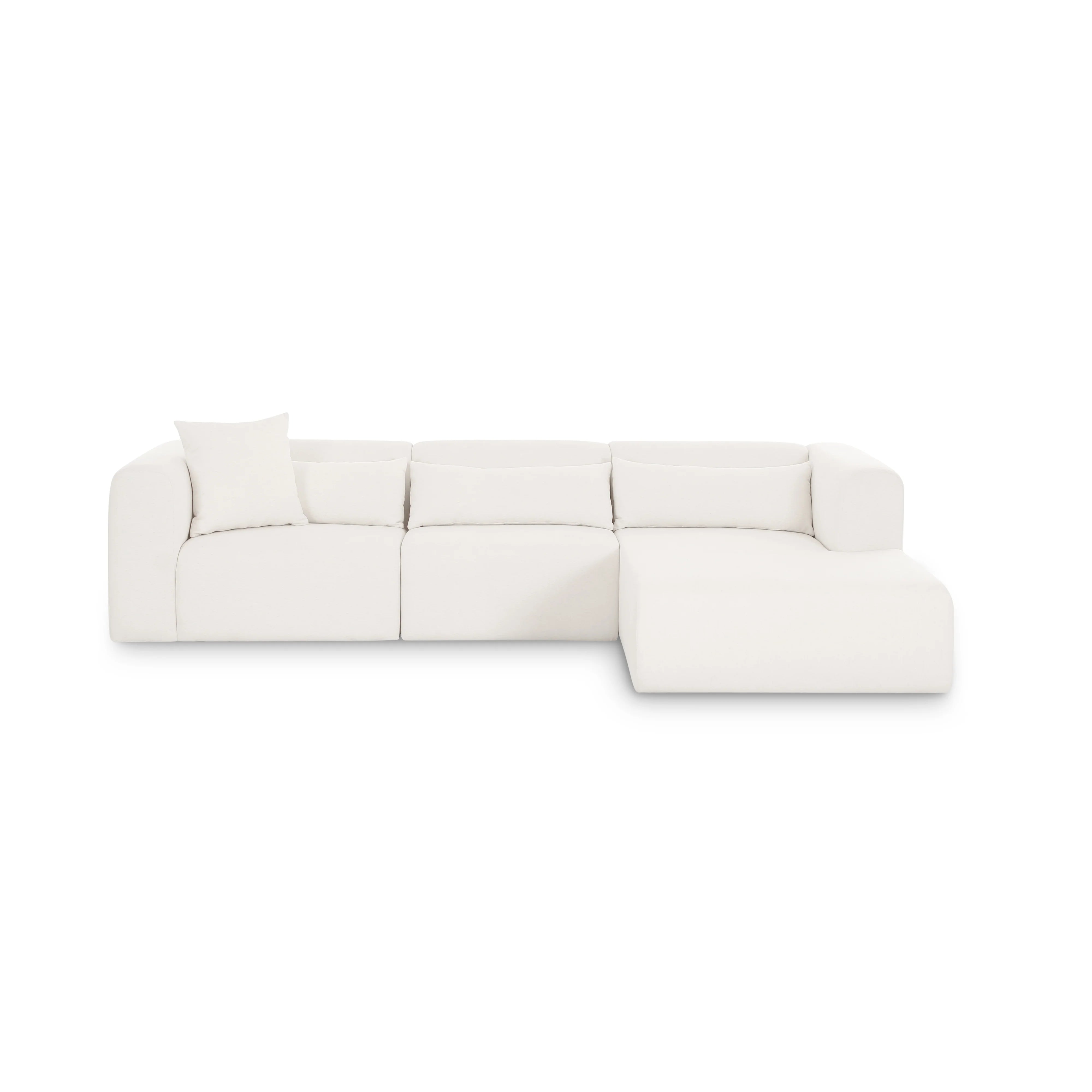 Tarra 3-Piece Cream Performance Chenille Modular Sectional