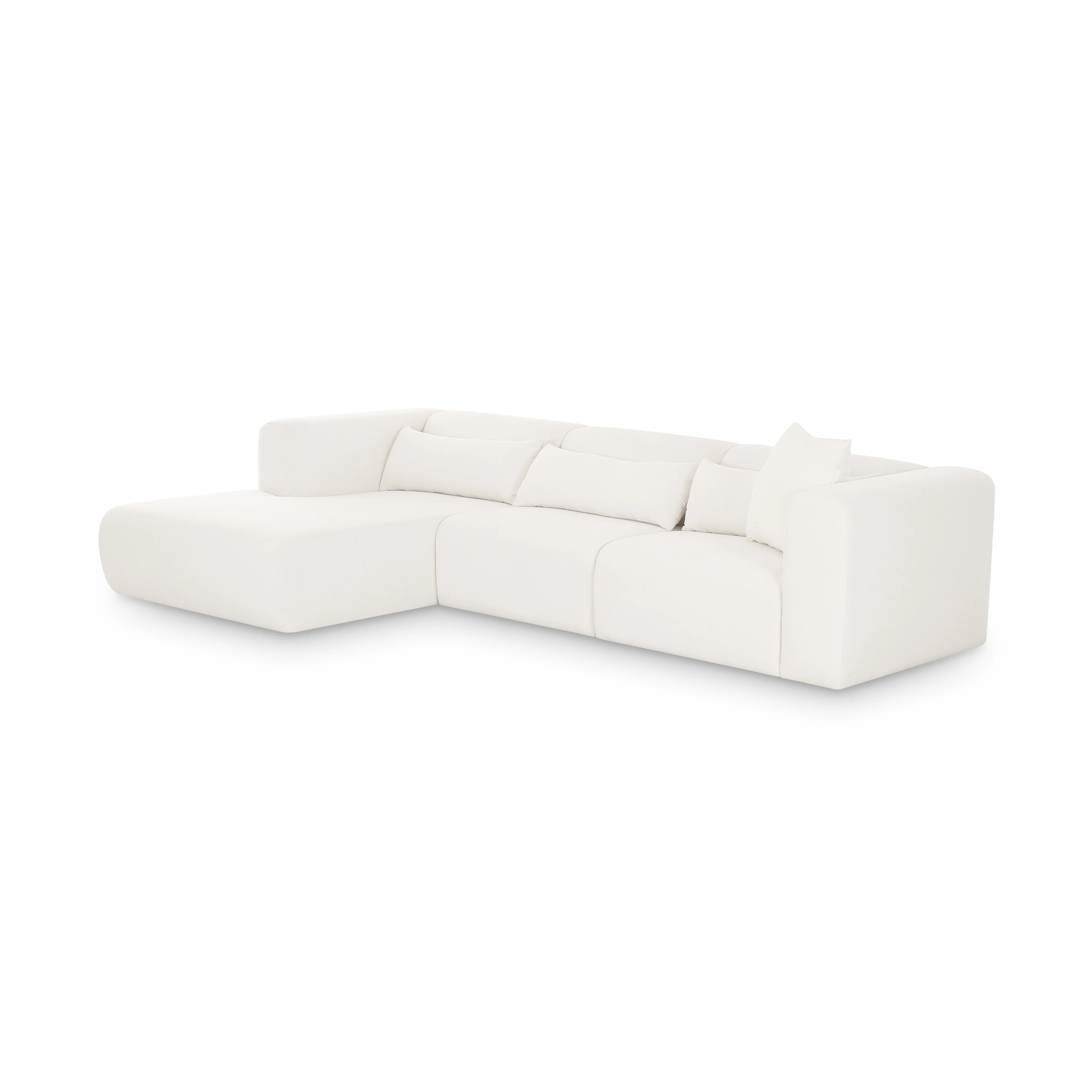 Tarra 3-Piece Cream Performance Chenille Modular Sectional