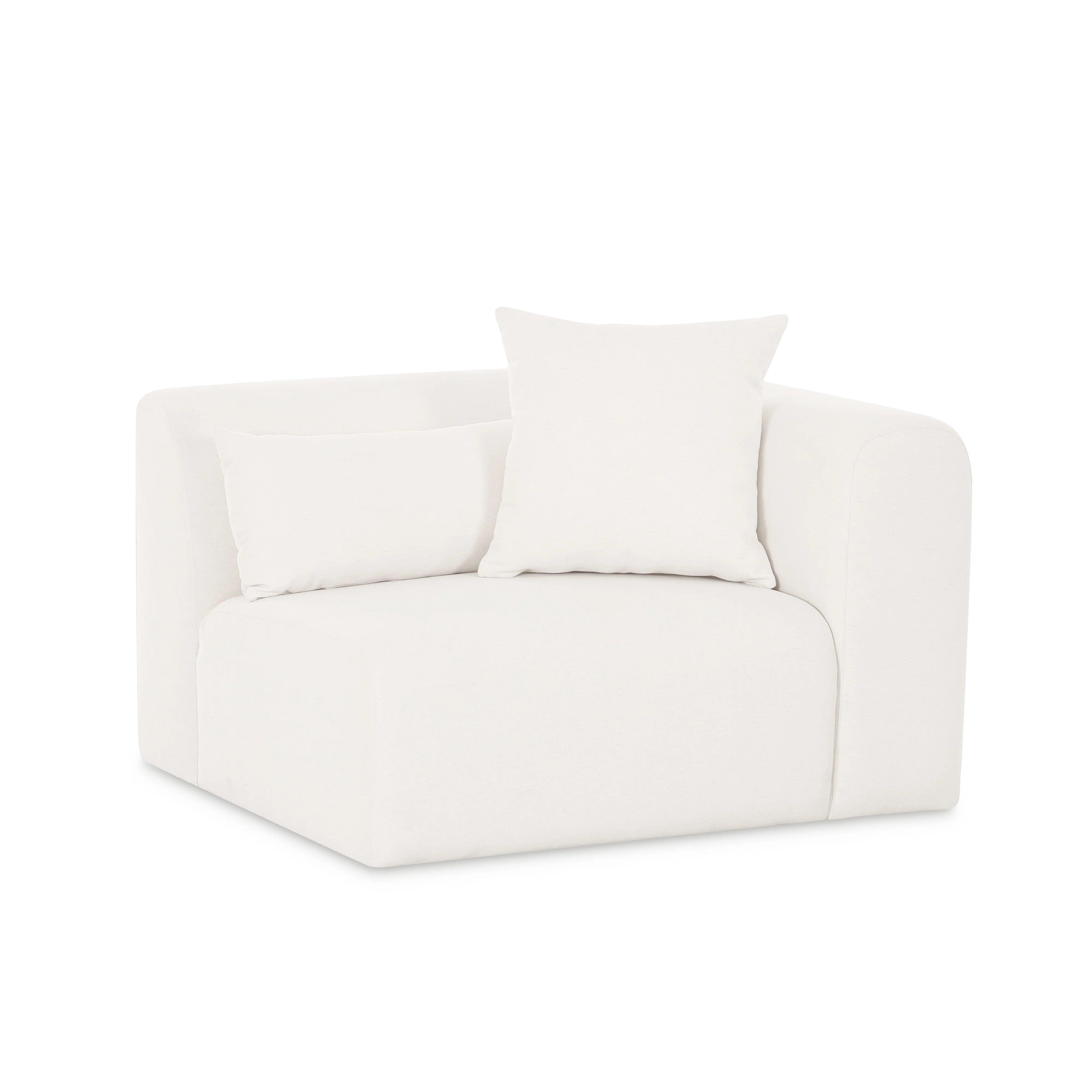 Tarra Cream Performance Chenille Modular Corner Chair