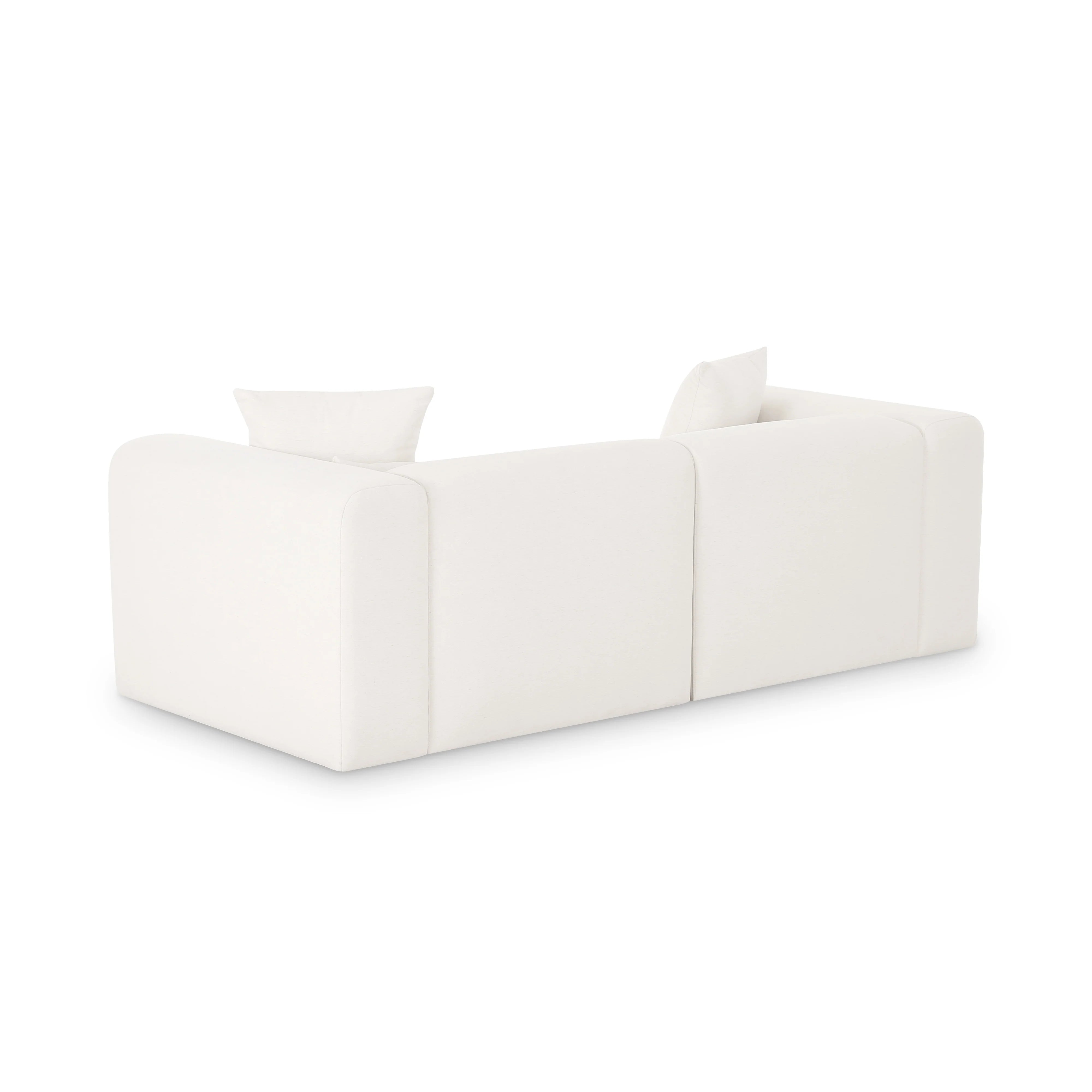 Tarra 86" Cream Performance Chenille Modular Loveseat