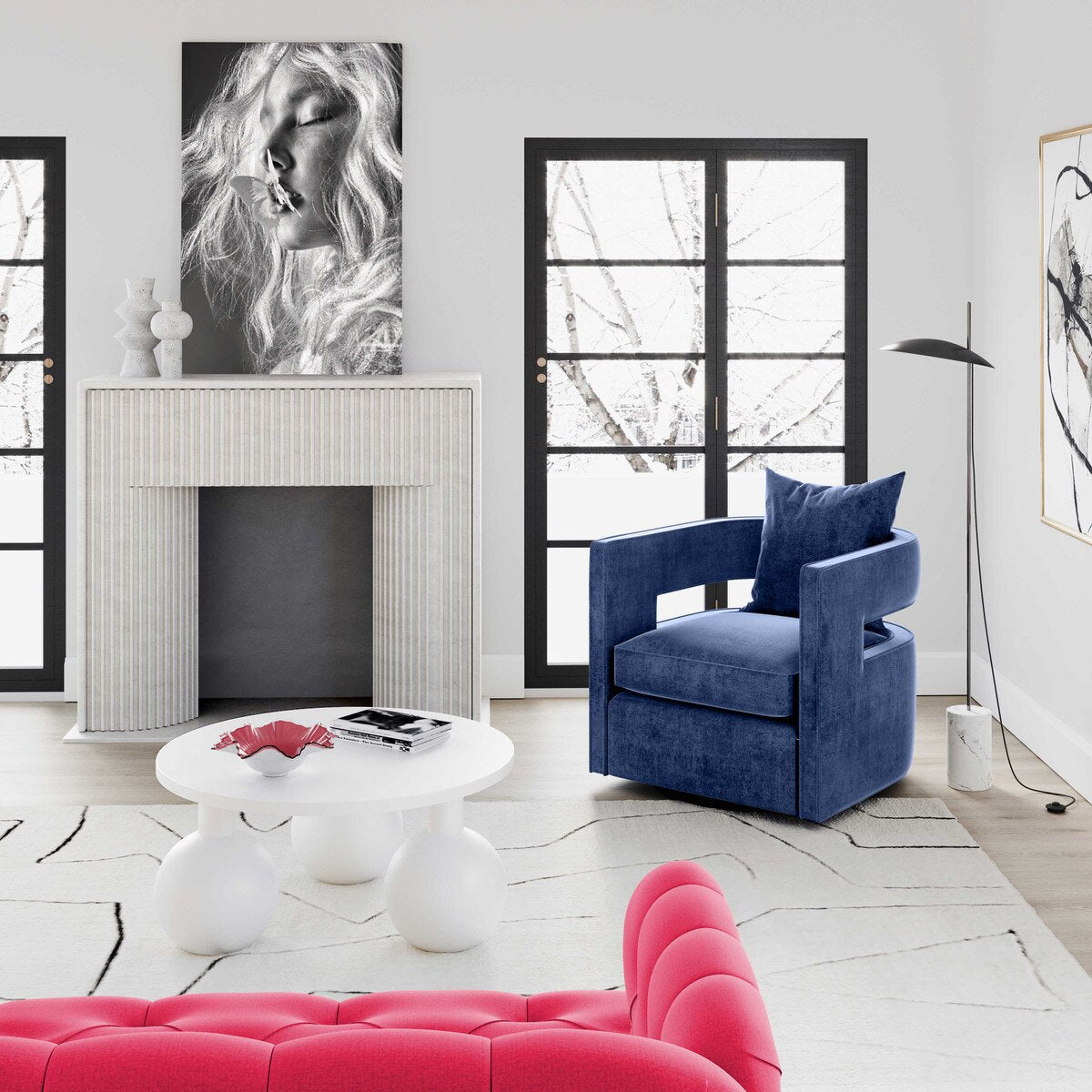 Chaise pivotante Kennedy Navy